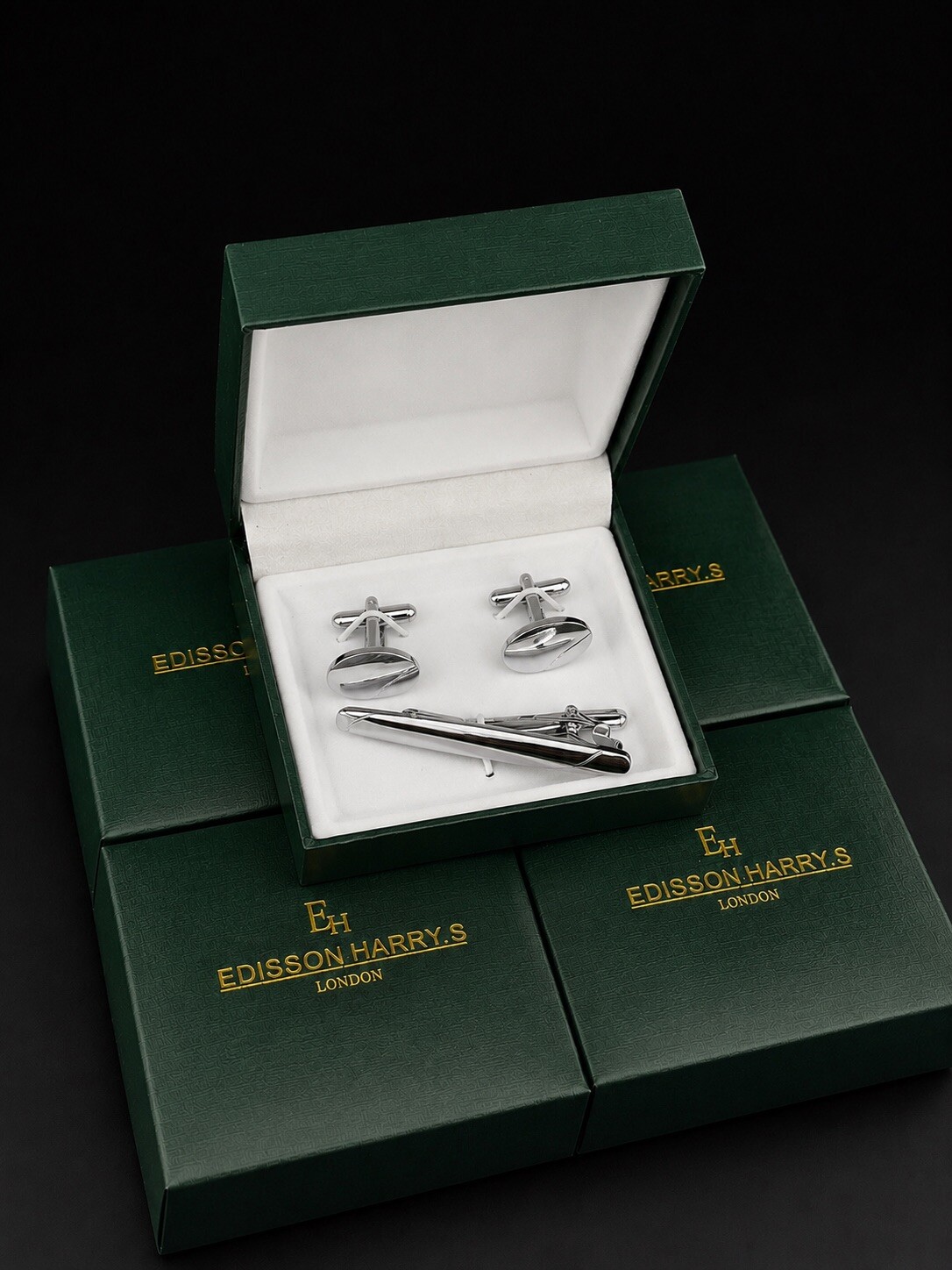 Wholesaler Edisson Harry's London - Cufflink set with a tie clip EDISSON HARRY,S