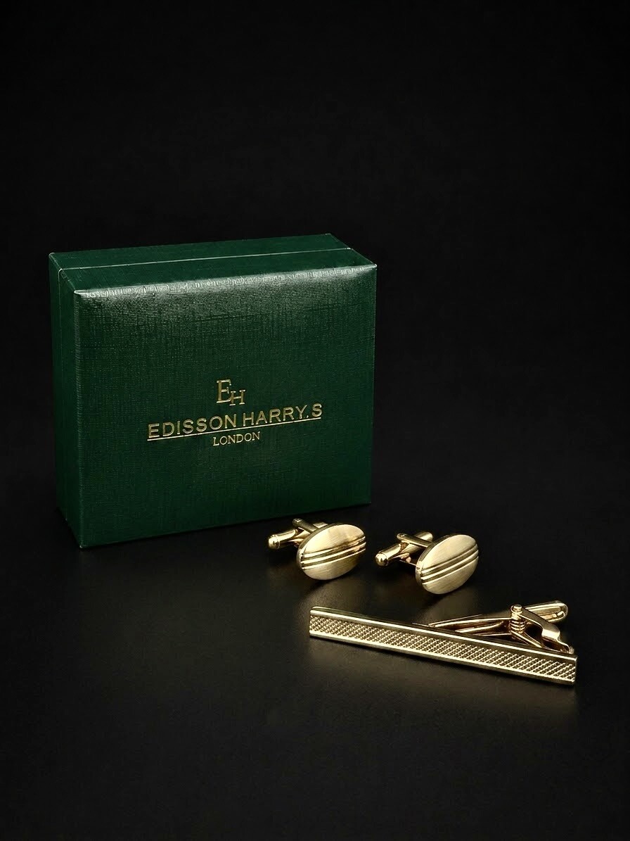 Grossiste Edisson Harry's London - Coffret bouton manchette avec une pince cravate EDISSON HARRY,S