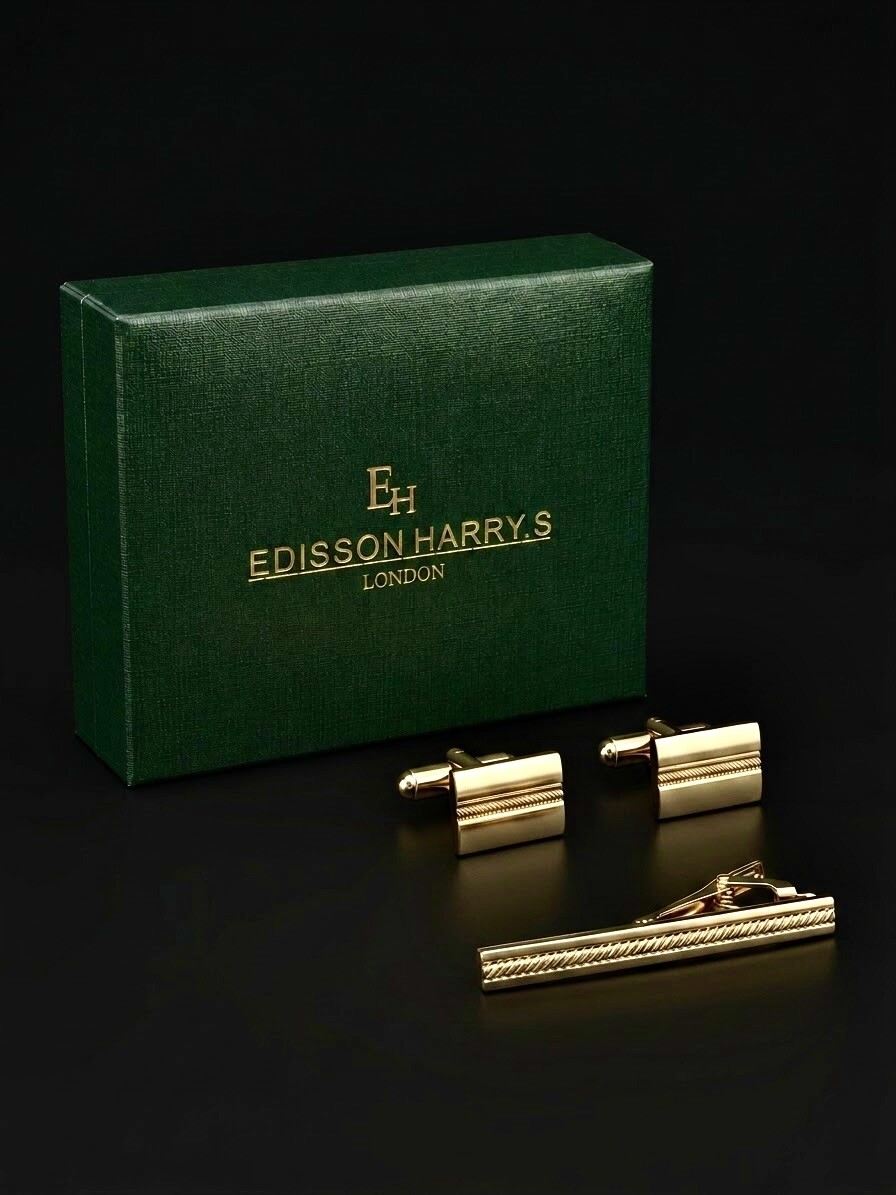 Grossiste Edisson Harry's London - Coffret bouton manchette avec une pince cravate EDISSON HARRY,S