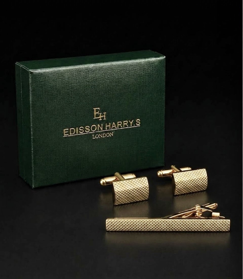 Grossiste Edisson Harry's London - Coffret bouton manchette avec une pince cravate EDISSON HARRY,S