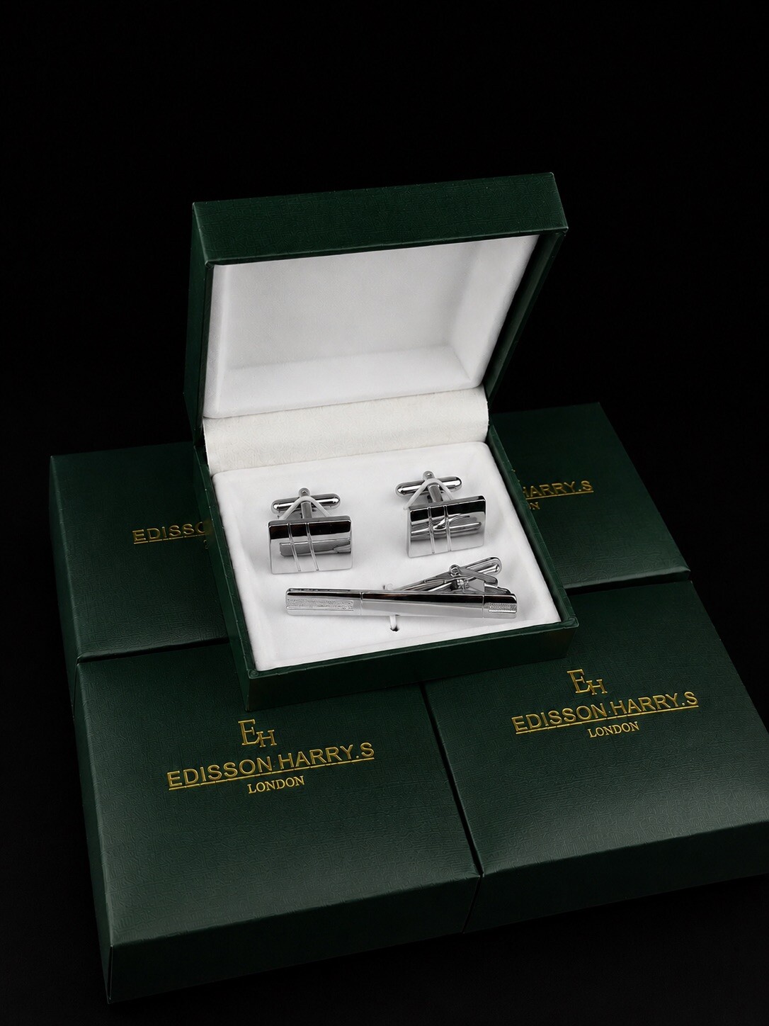 Wholesaler Edisson Harry's London - Cufflink set with a tie clip EDISSON HARRY,S