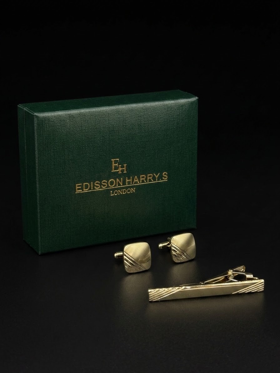 Grossiste Edisson Harry's London - Coffret bouton manchette avec une pince cravate EDISSON HARRY,S