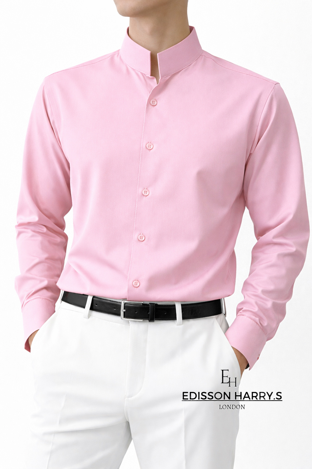 Mayorista Edisson Harry's London - Camisa cómoda con cuello de tulipán
