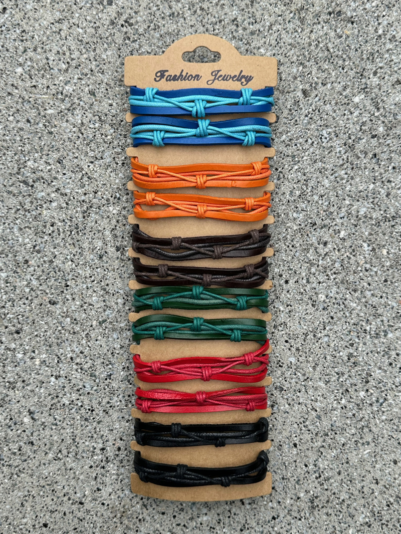 Wholesaler ÉLINE L'ATELIER - Set of 12 genuine leather bracelets
