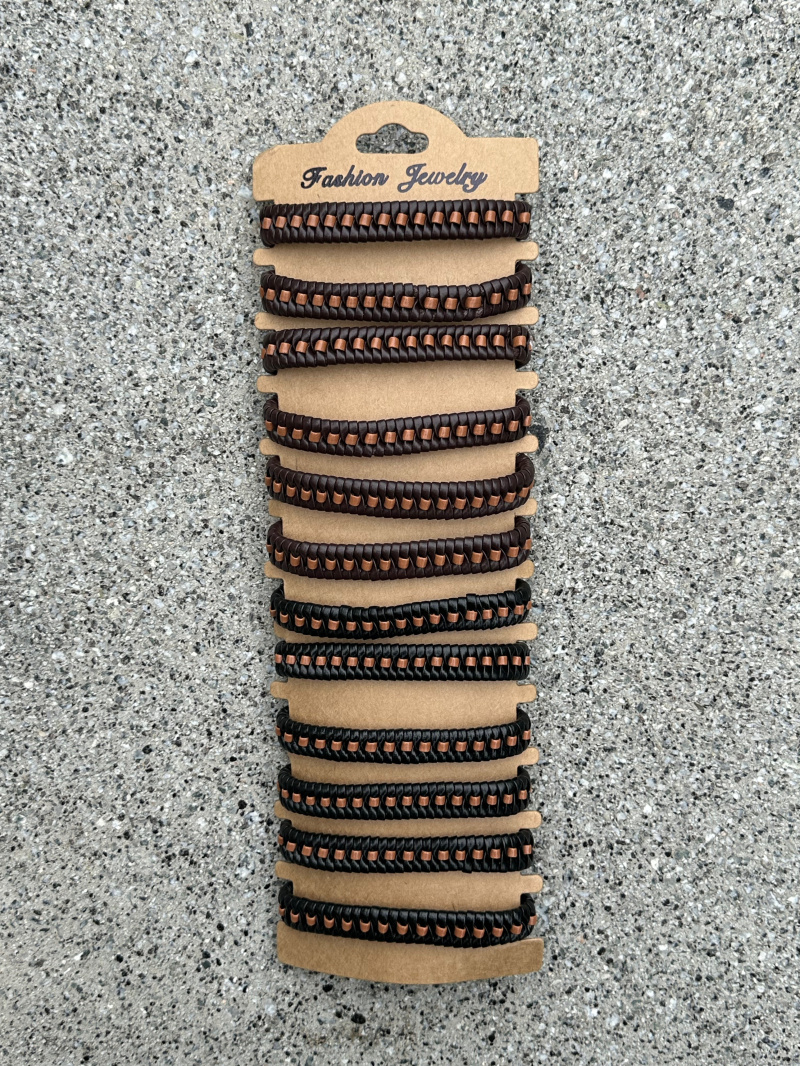 Wholesaler ÉLINE L'ATELIER - Set of 12 genuine leather bracelets
