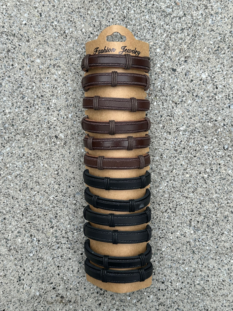 Wholesaler ÉLINE L'ATELIER - Set of 12 genuine leather bracelets