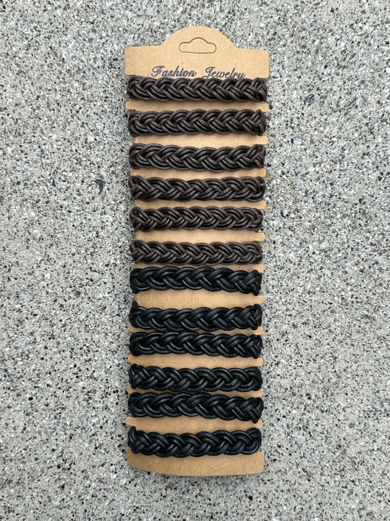 Wholesaler ÉLINE L'ATELIER - Set of 12 genuine leather bracelets