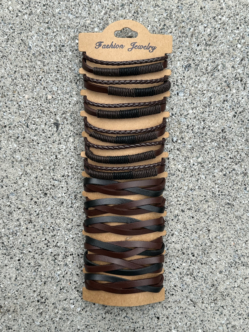 Wholesaler ÉLINE L'ATELIER - Set of 12 genuine leather bracelets