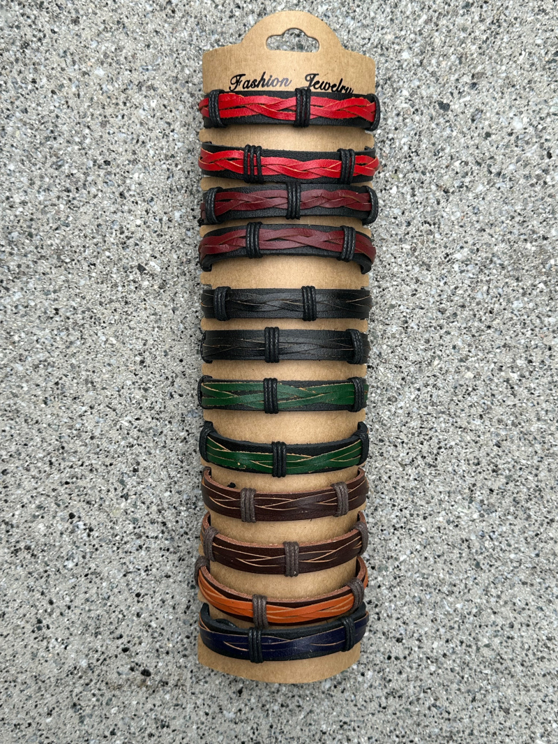 Wholesaler ÉLINE L'ATELIER - Set of 12 genuine leather bracelets