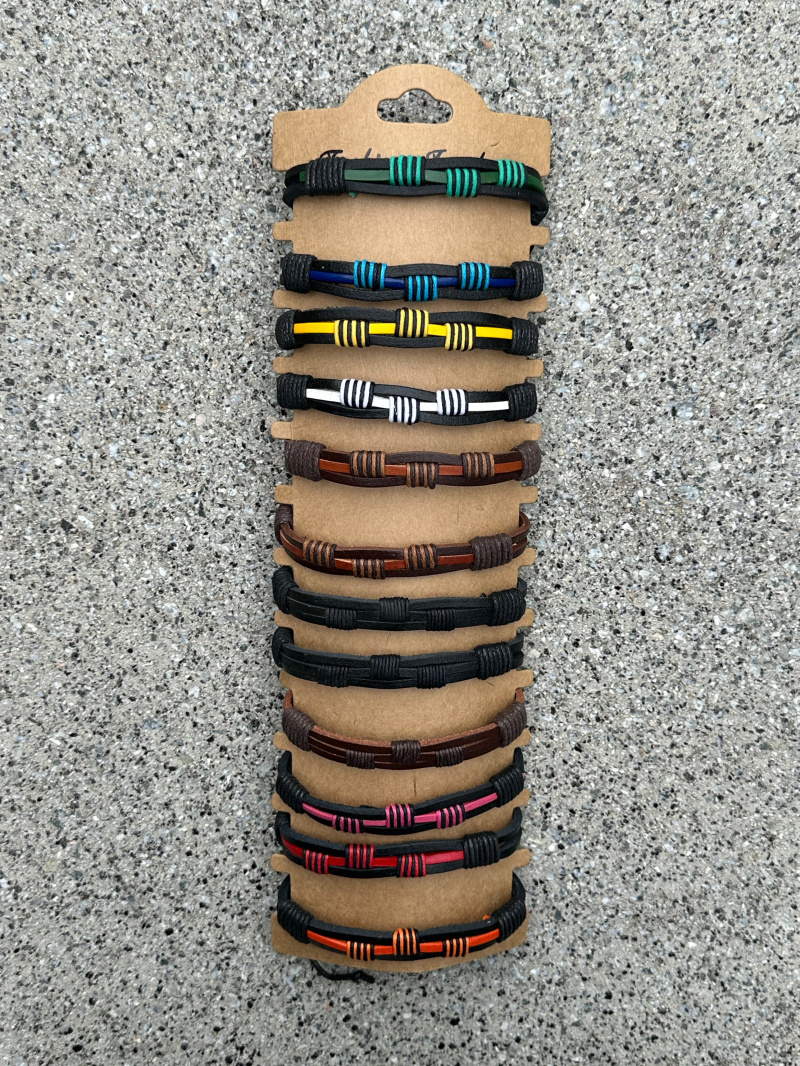 Wholesaler ÉLINE L'ATELIER - Set of 12 genuine leather bracelets