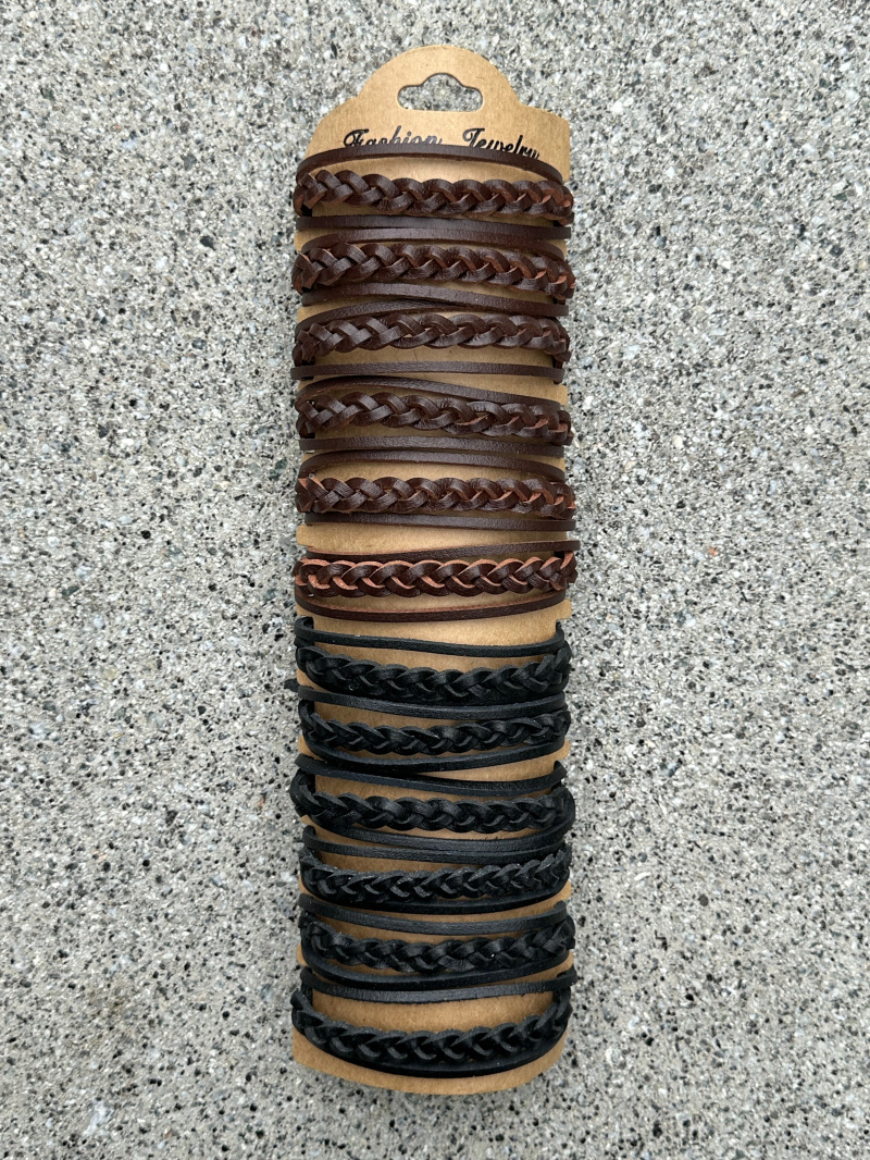 Wholesaler ÉLINE L'ATELIER - Set of 12 genuine leather bracelets