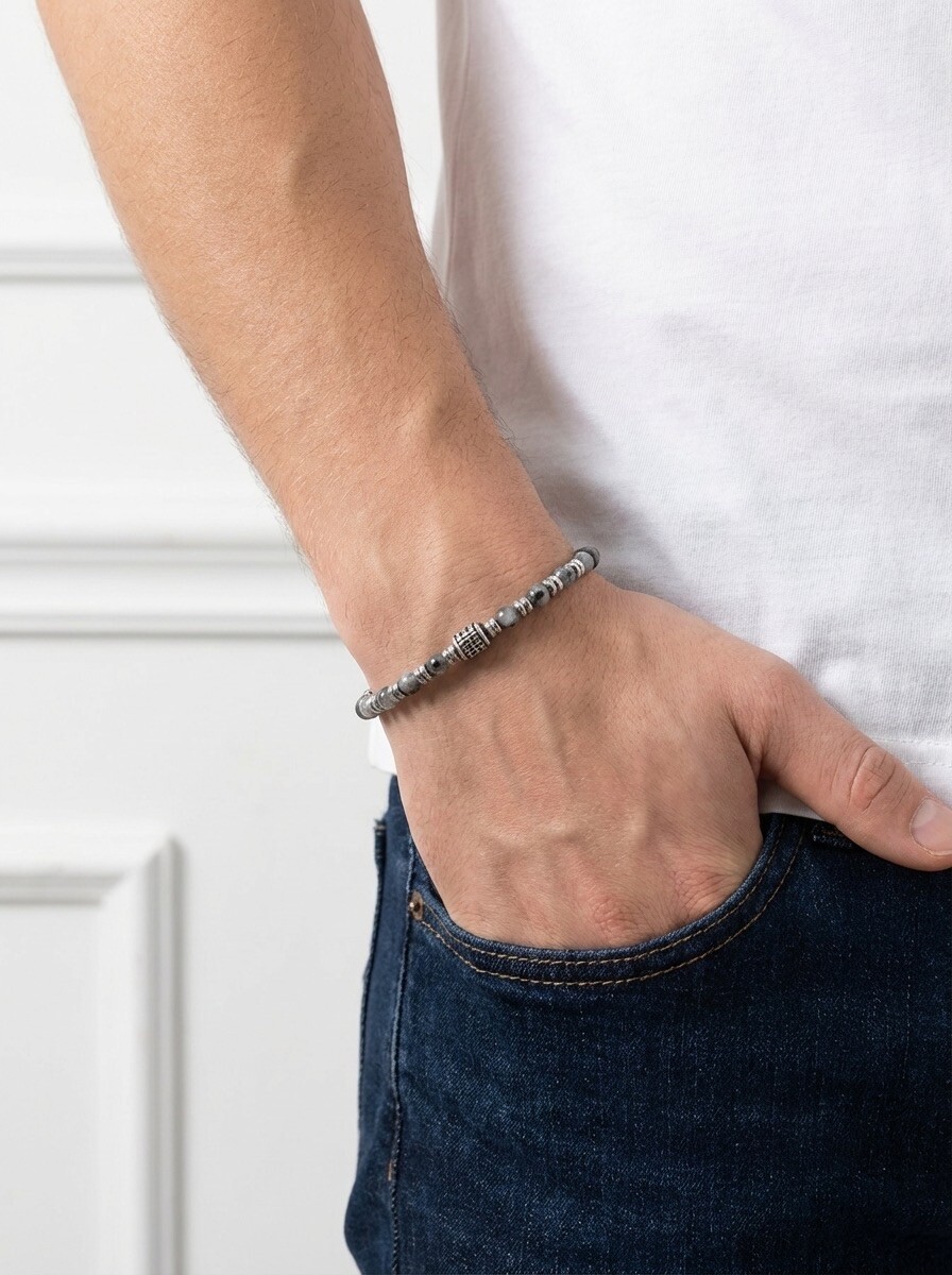 Großhändler ÉLINE L'ATELIER - Herrenarmband aus Edelstahl