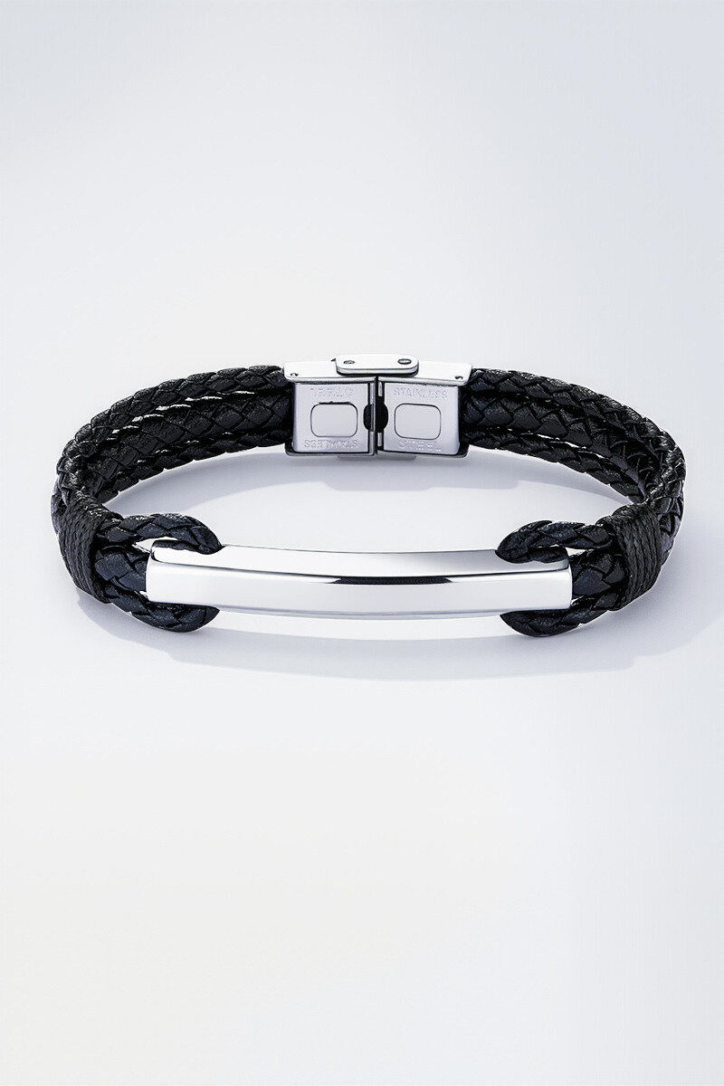 Wholesaler ÉLINE L'ATELIER - Leather and stainless steel bracelet