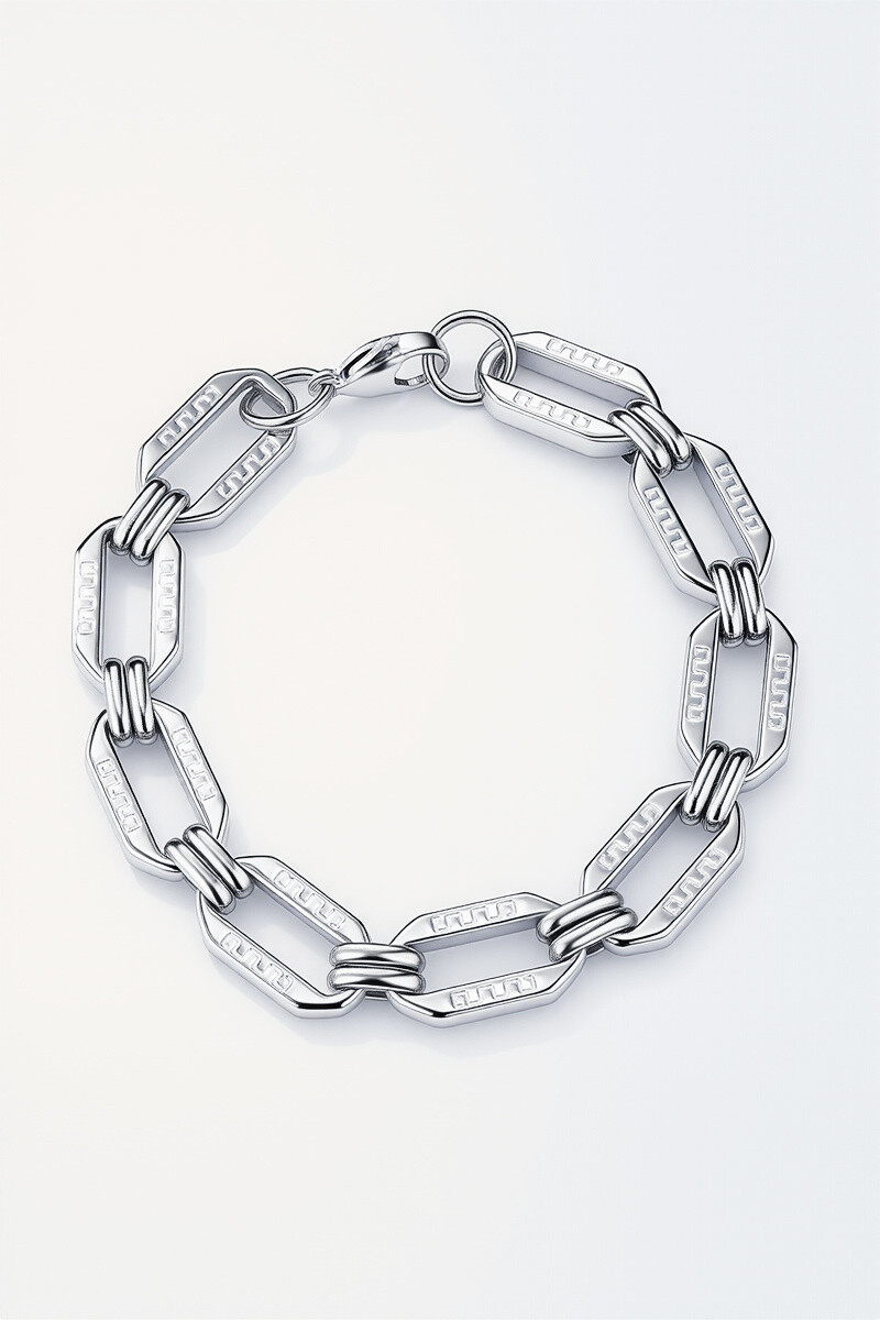 Mayorista ÉLINE L'ATELIER - Pulsera de cuero y acero inoxidable