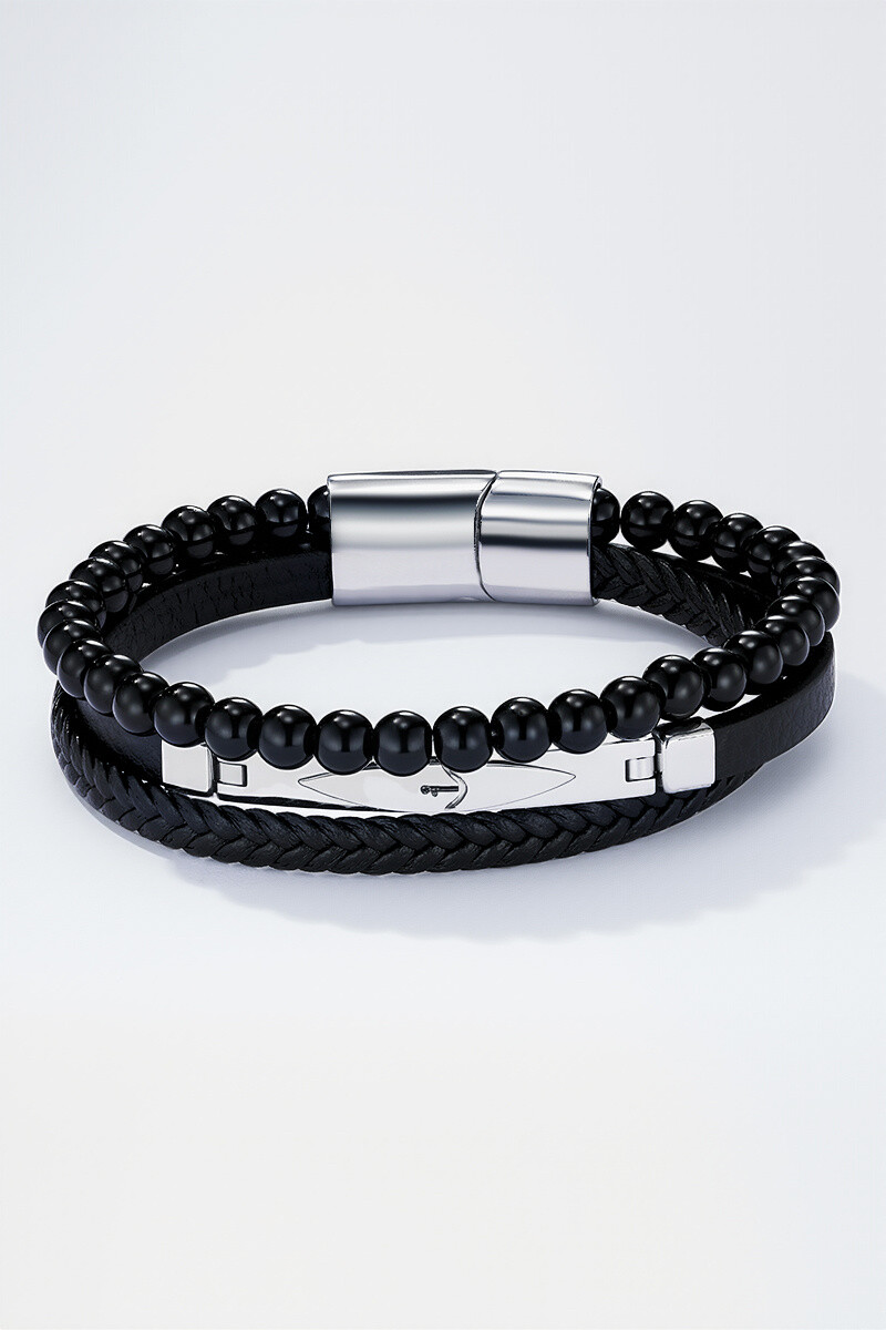Großhändler ÉLINE L'ATELIER - Armband aus Leder und Edelstahl