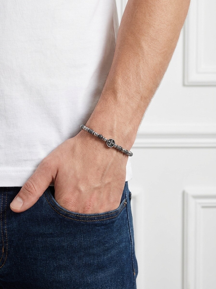 Großhändler ÉLINE L'ATELIER - Herrenarmband aus Edelstahl