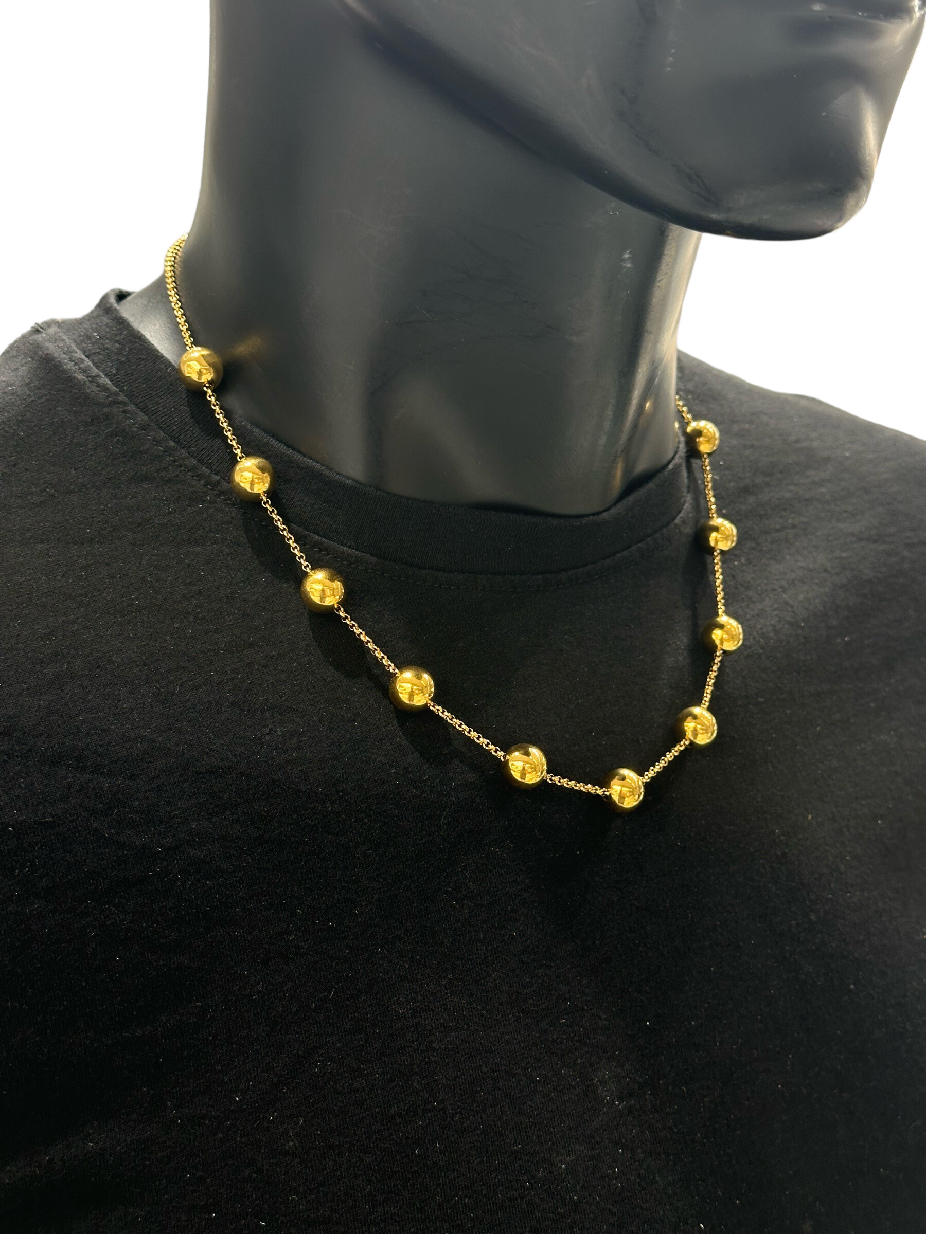 Grossiste ÉLINE L'ATELIER - Collier billes 50cm en acier inoxydable