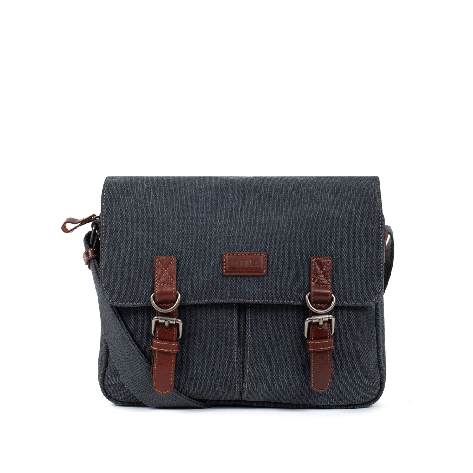 Wholesaler Fagola - Fagola - Reporter bag - Canvas Garnished Leather - Ligne Léo