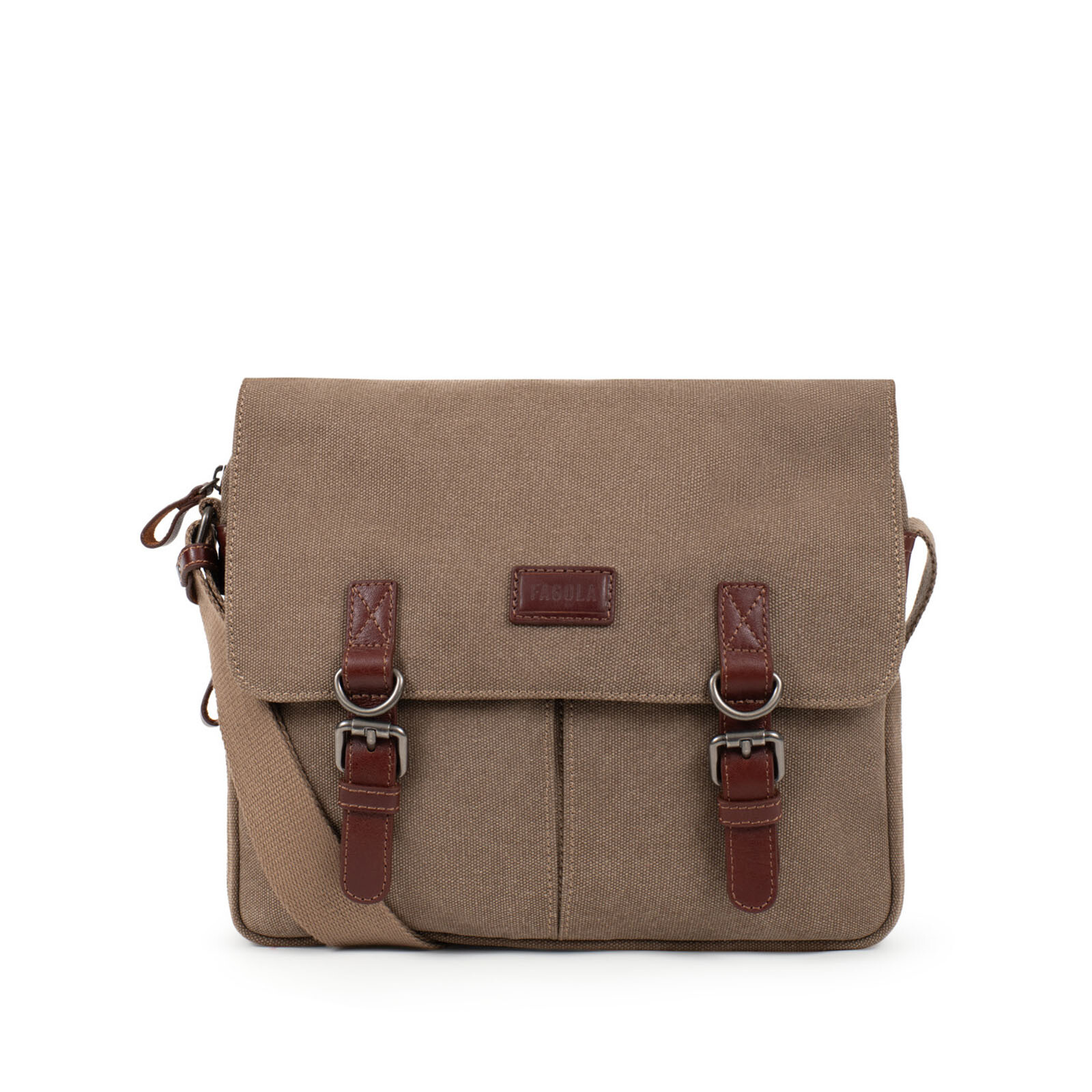 Mayorista Fagola - FAGOLA - Bolsa Reporter - Lona de cuero adornado - Ligne Léo