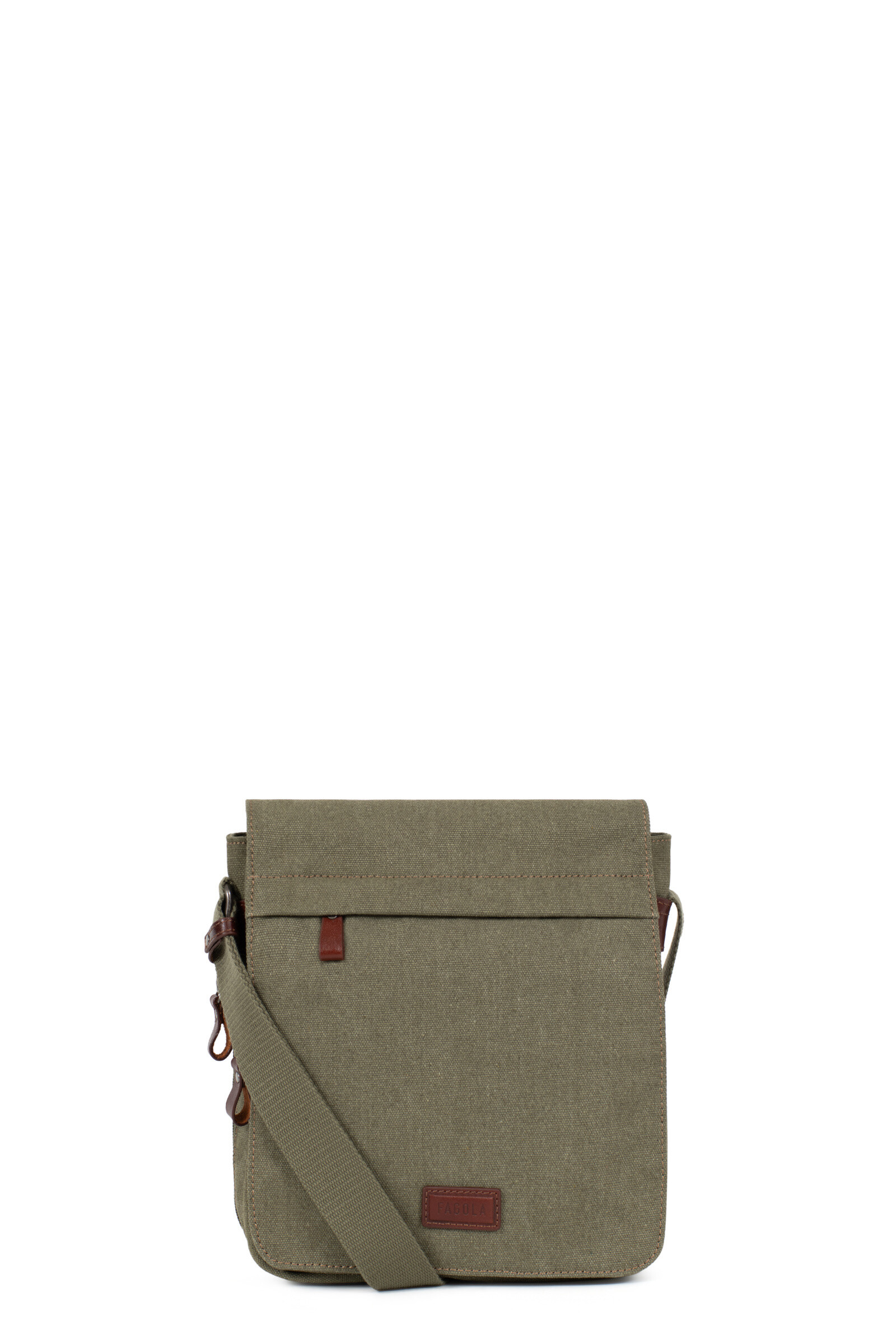 Wholesaler Fagola - Fagola - Sacoche - Canvas Garnished Leather - Luke Line