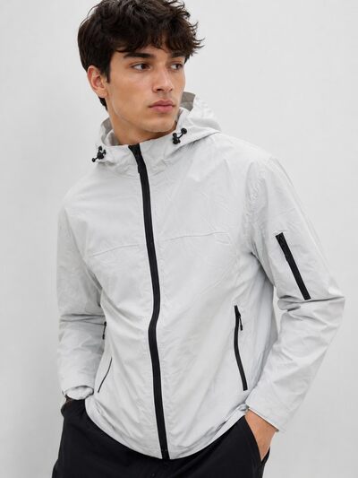 Grossiste FIVE EVER - Blouson à capuche amovible Grossiste FIVE EVER - Blouson à capuche amovible