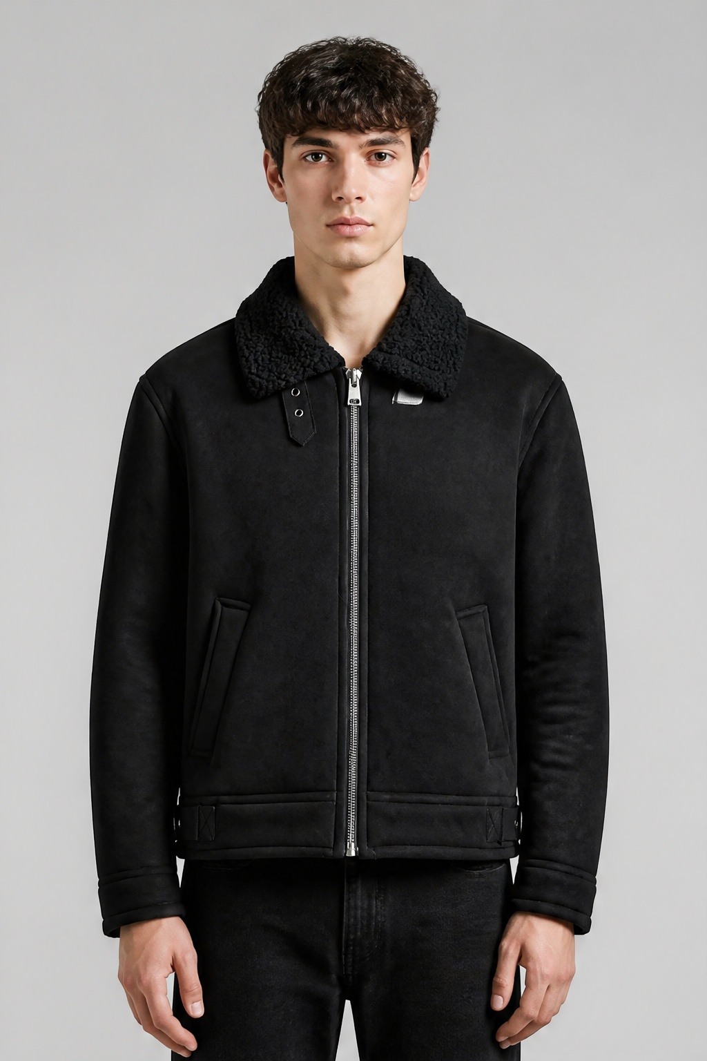 Großhändler FIVE EVER - Aviatorjacke mit Sherpa-Kragen