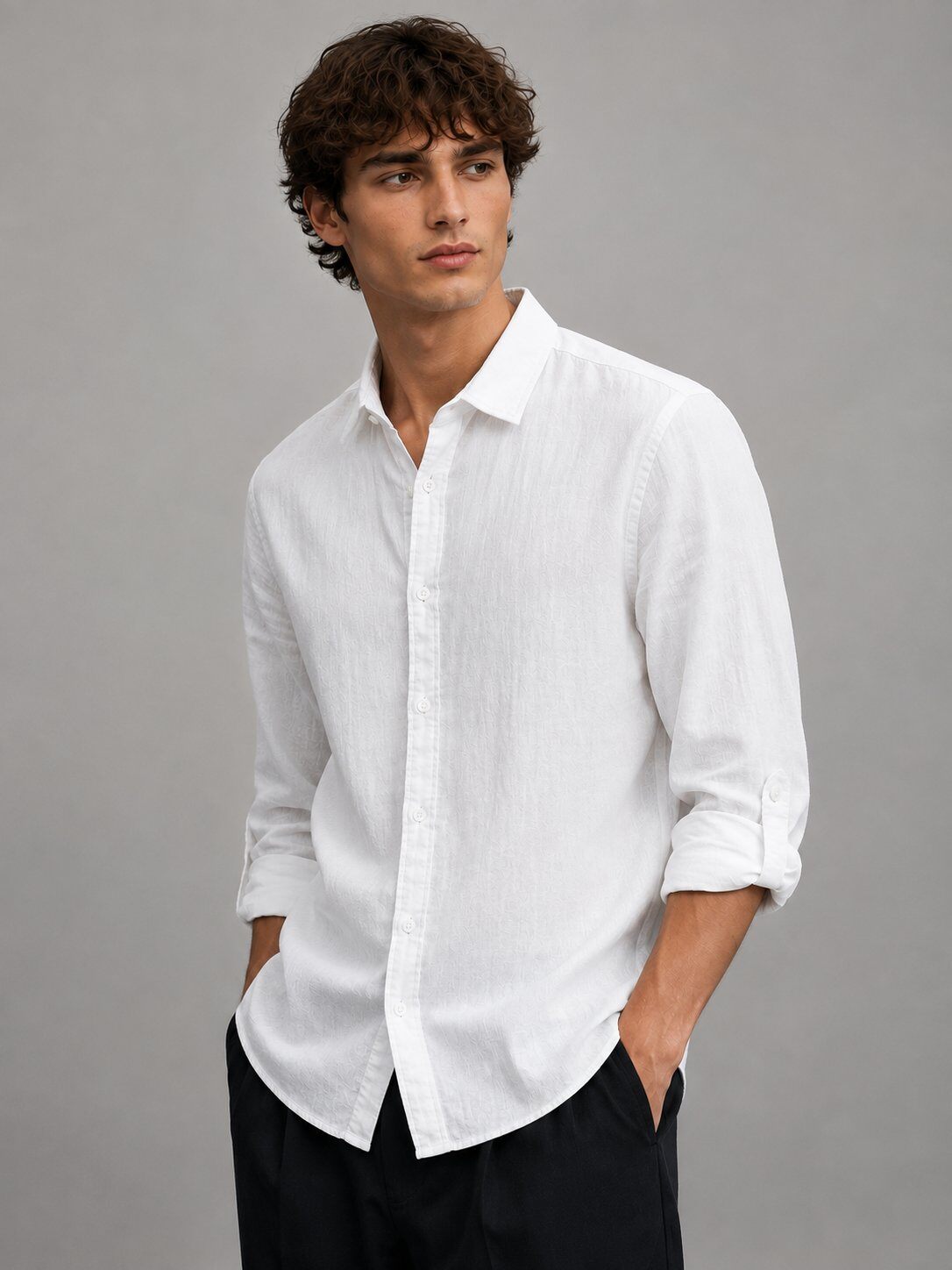 Wholesaler FIVE EVER - Linen Shirt 80% linen and 20% cotton