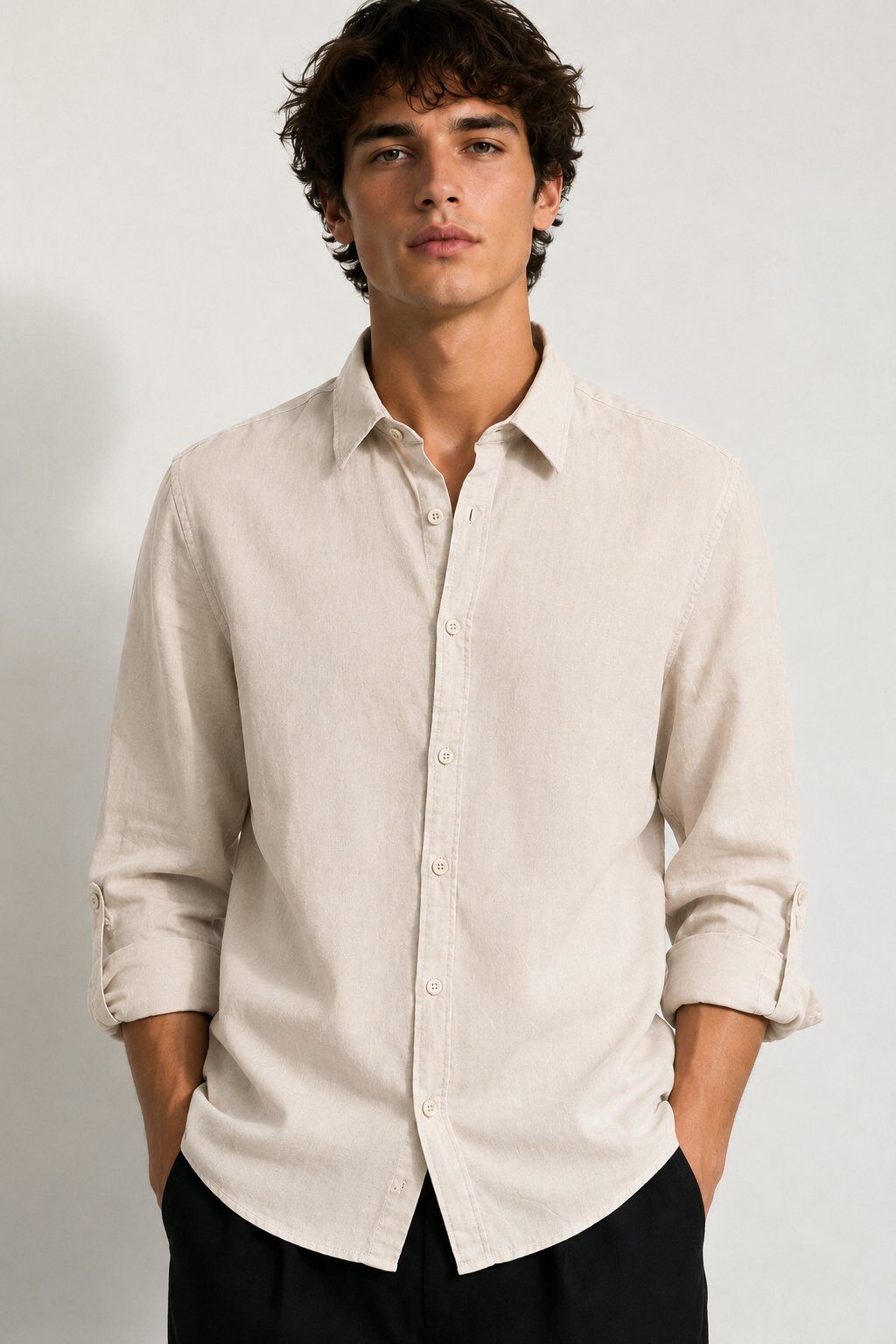 Wholesaler FIVE EVER - Linen Shirt 80% and Cotton 20%