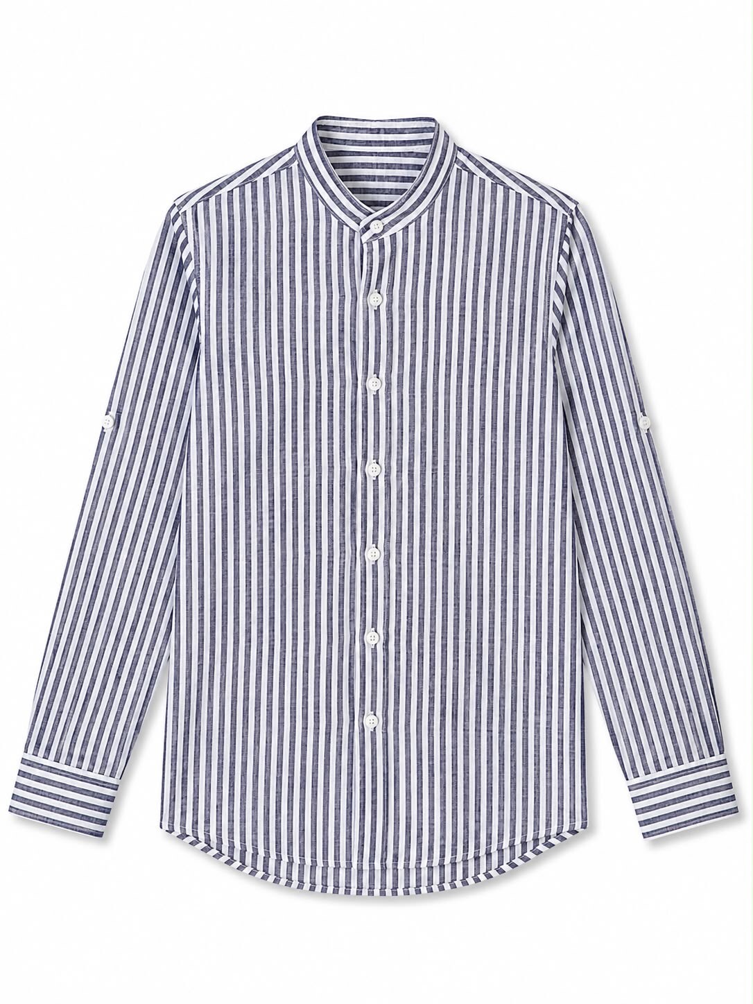 Wholesaler FIVE EVER - Pinstripe Shirt – Navy Blue