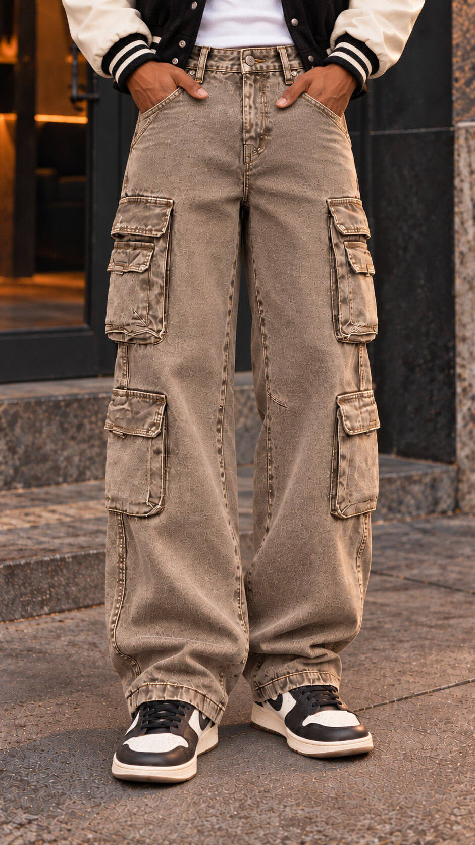 Grossiste FIVE EVER - Jean baggy multi poches