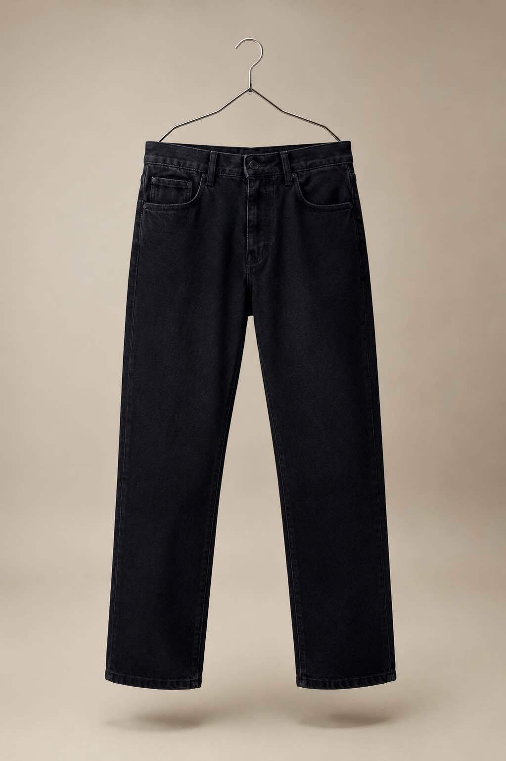 Wholesaler FIVE EVER - Black Tapered Cotton Jeans