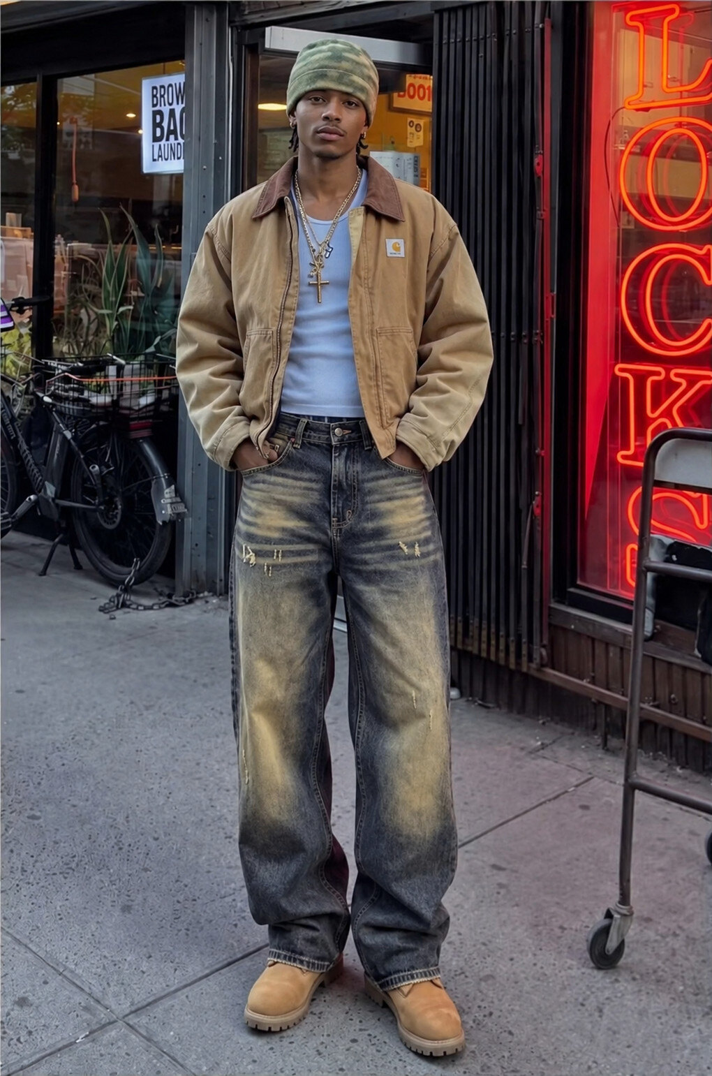 Grossiste FIVE EVER - JEAN BAGGY delavé jauni