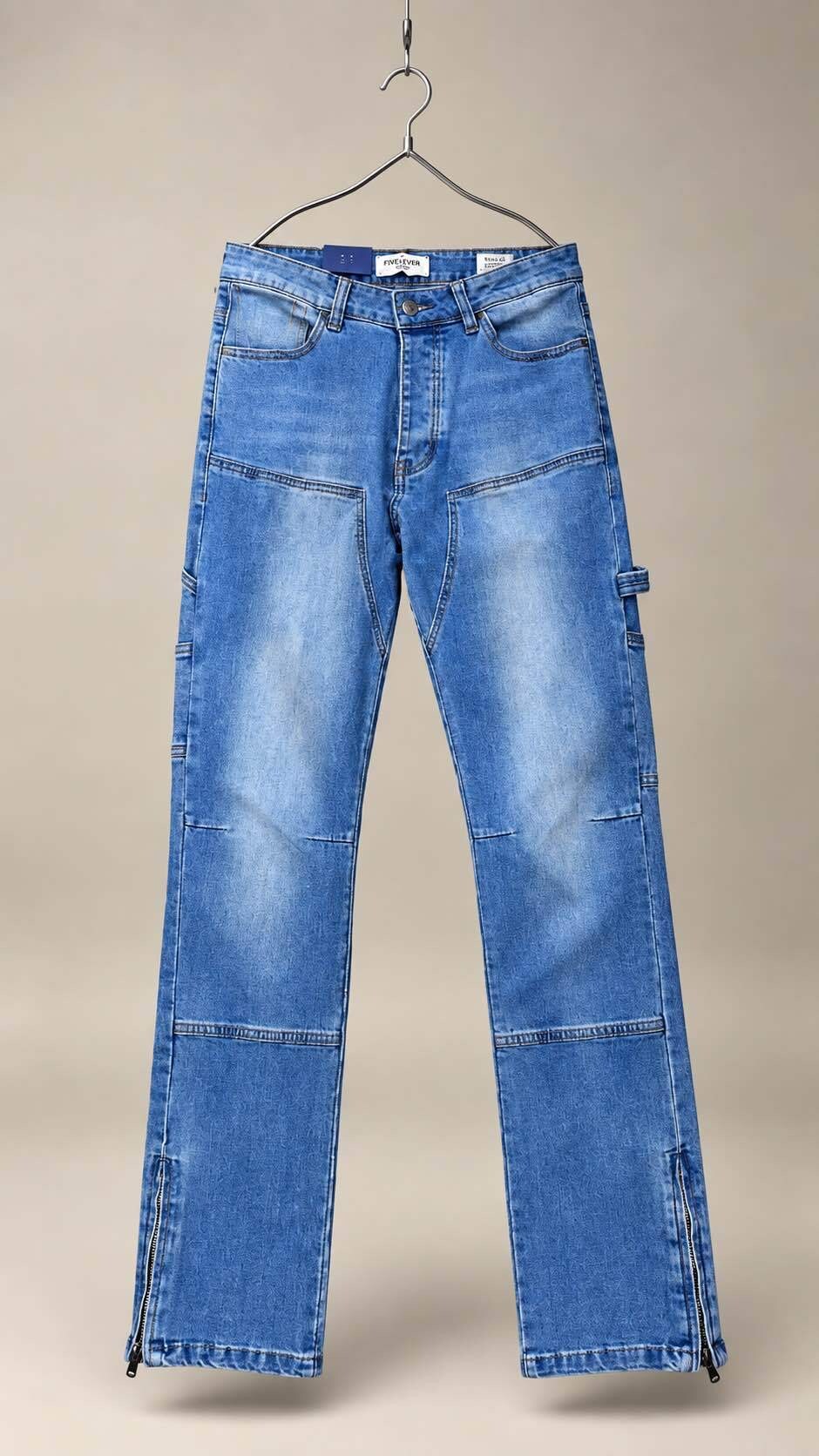 Grossiste FIVE EVER - JEAN très élasthanne coupe flare si on ouvre le zip
