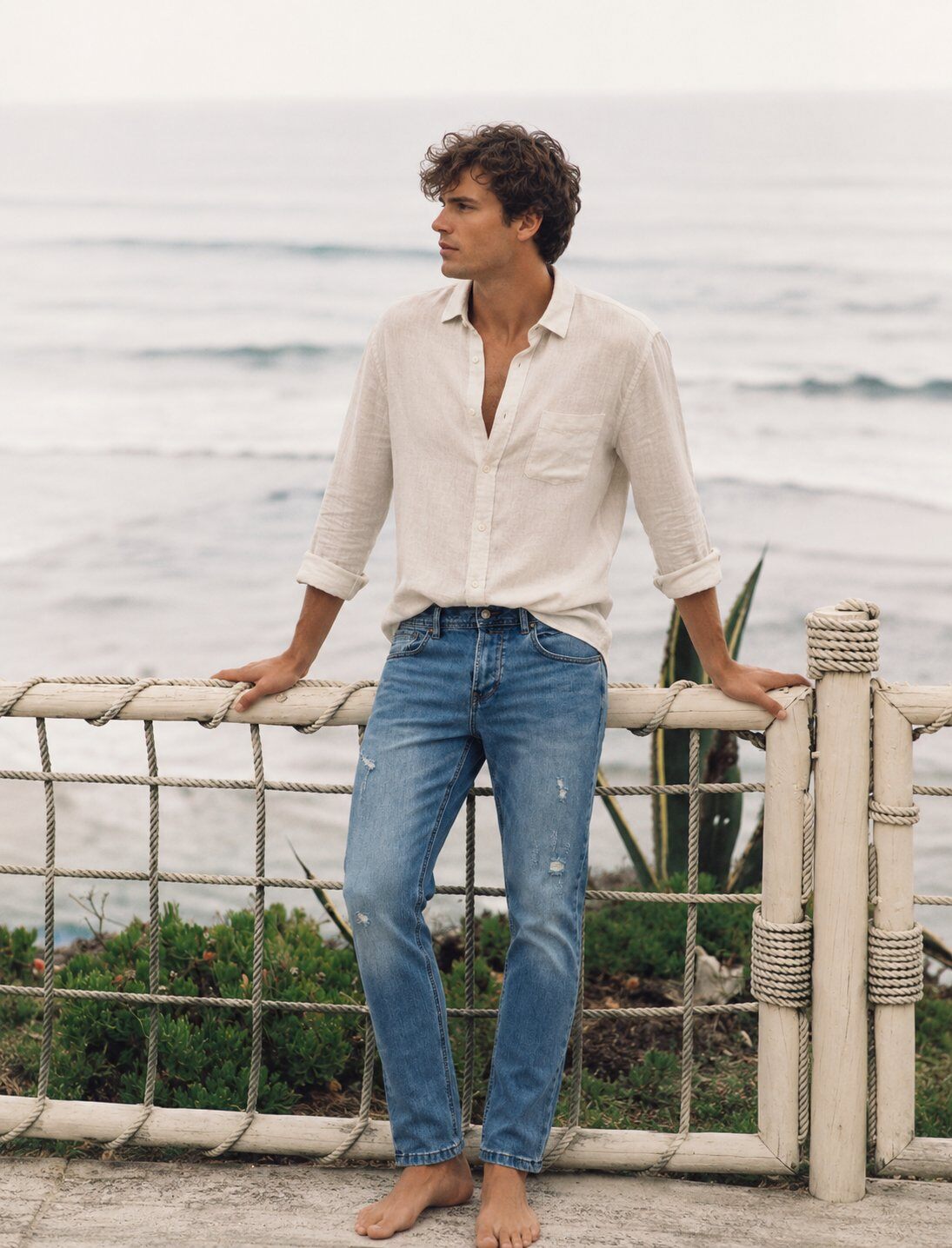 Großhändler FIVE EVER - HELLBLAUE SLIM-JEANS aus Baumwolle