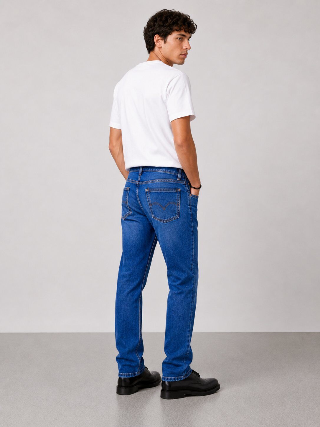 Wholesaler FIVE EVER - Regular fit blue cotton jeans