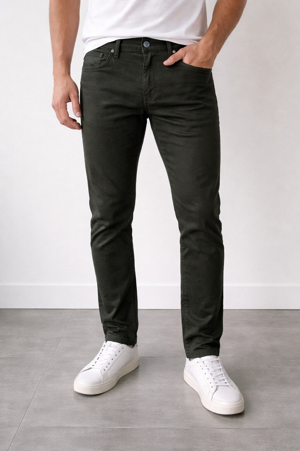 Großhändler FIVE EVER - SLIM-Fit KHAKI Jeans PREMIUM-Qualität