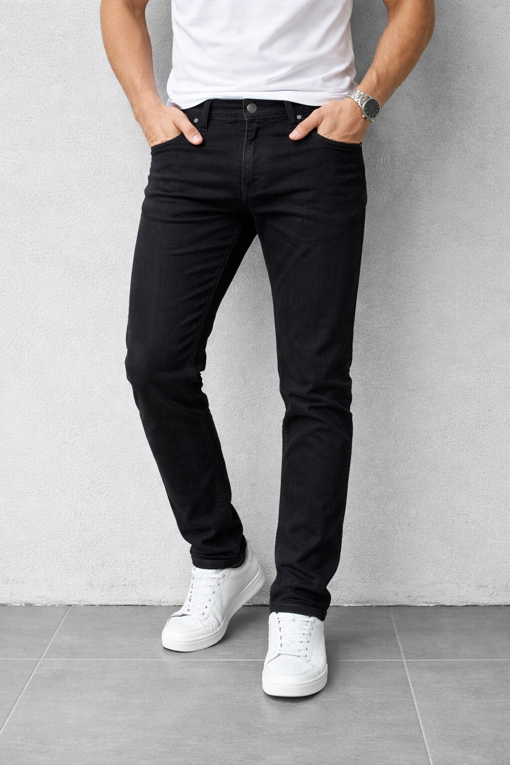 Großhändler FIVE EVER - SCHWARZE Jeans PREMIUM Qualität