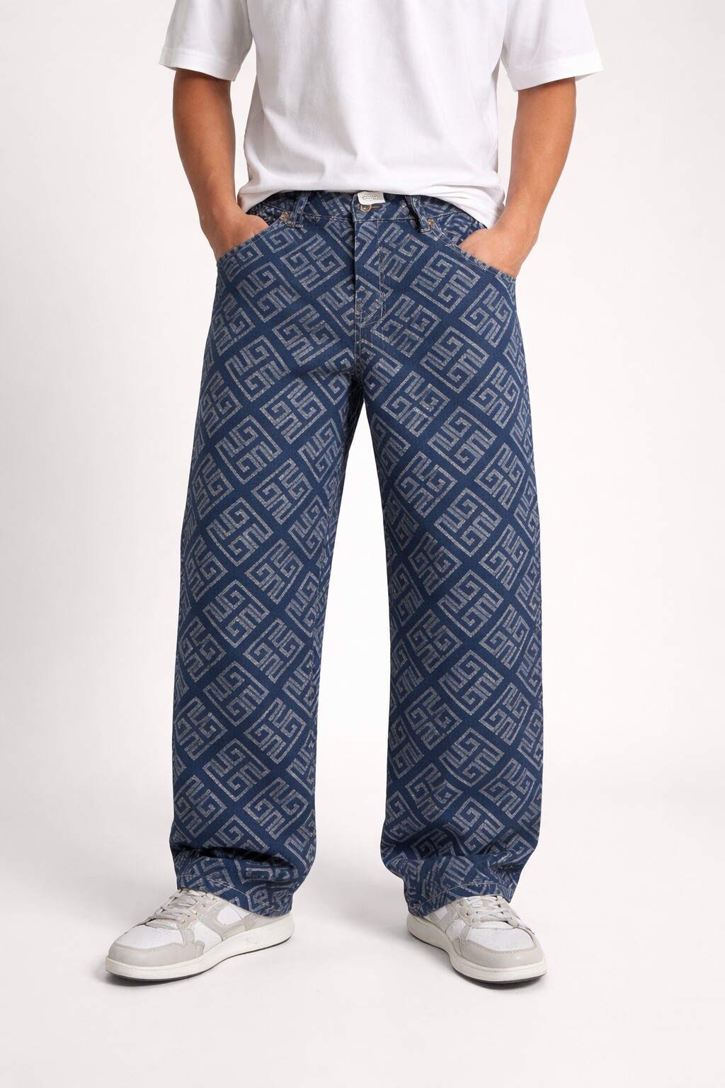 Grossiste FIVE EVER - JEAN BAGGY motif texture