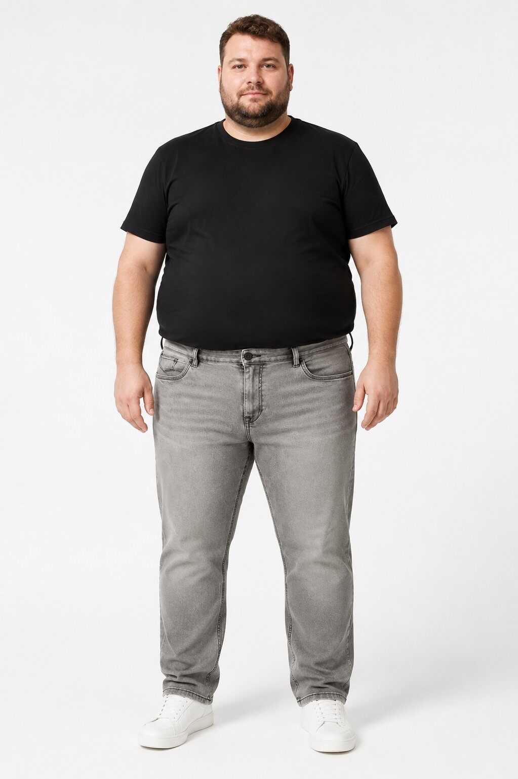 Grossiste FIVE EVER - JEAN GRANDE TAILLE GRIS