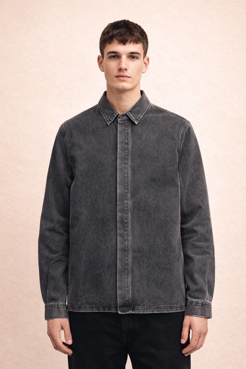 Großhändler FIVE EVER - Graues Jeans-Overshirt