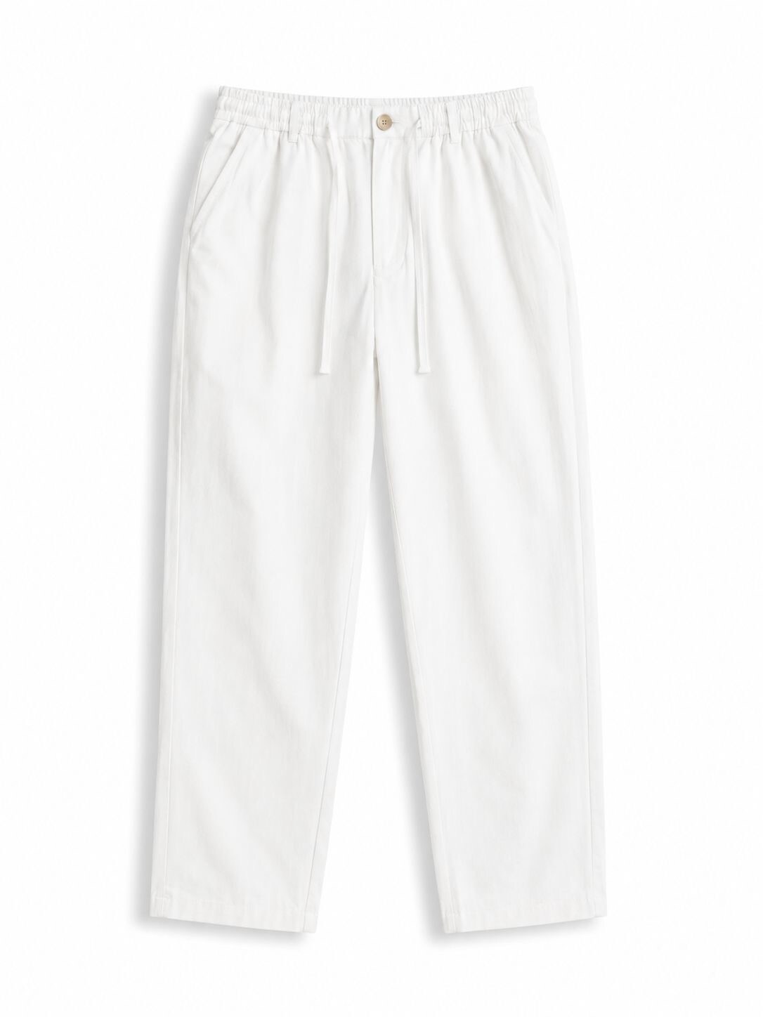 Grossista FIVE EVER - Pantaloni bianchi con vita elasticizzata