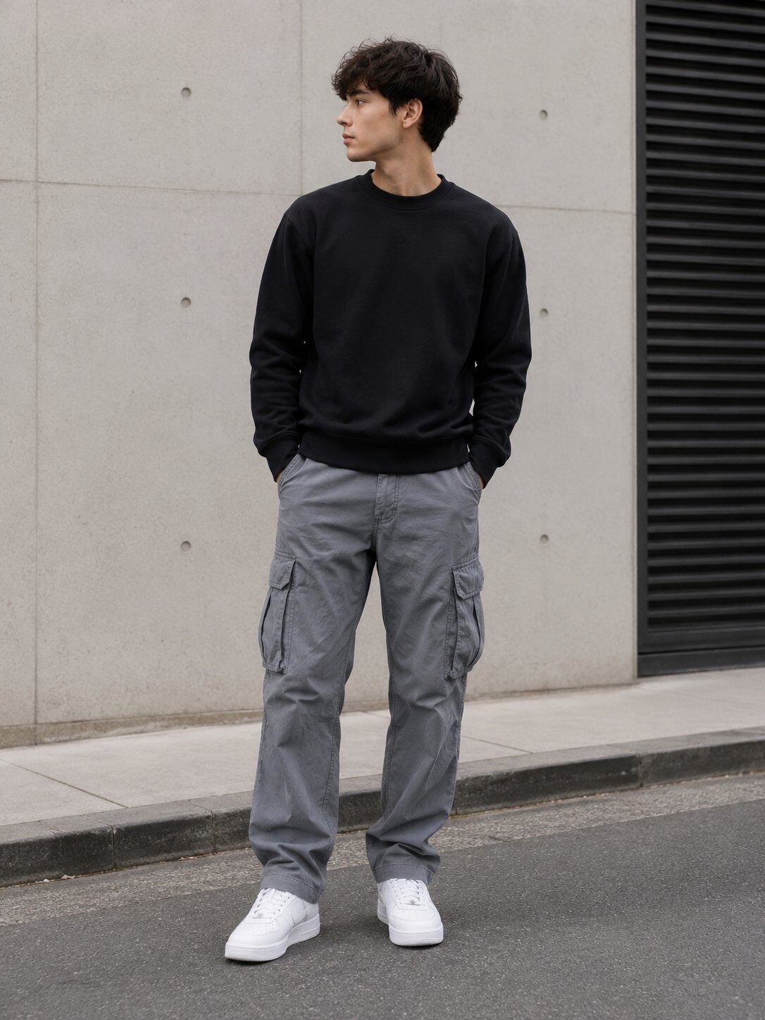 Wholesaler FIVE EVER - Men's Grey Cargo Pants – Timeless Straight Fit