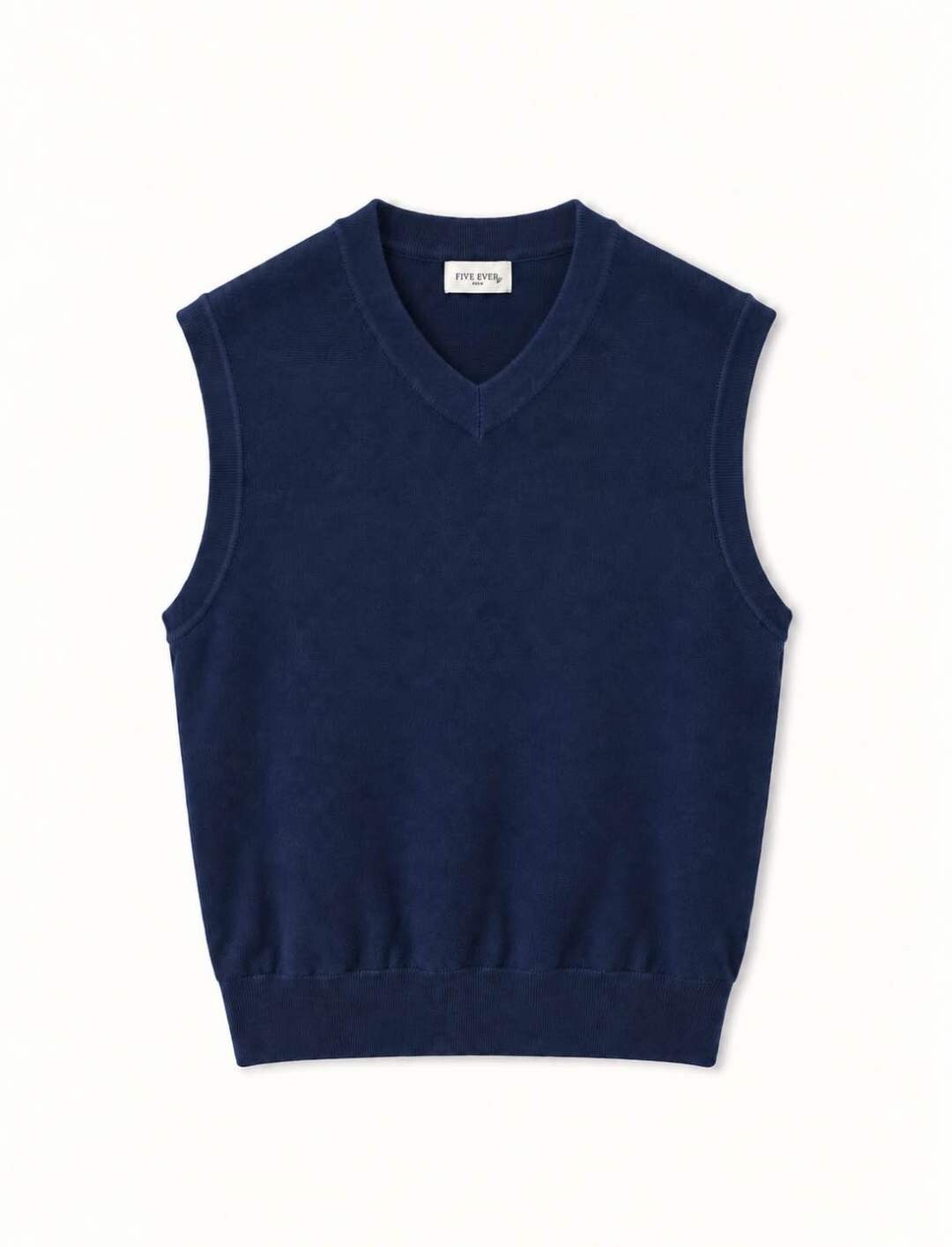 Grossiste FIVE EVER - Pull sans manches col V marine