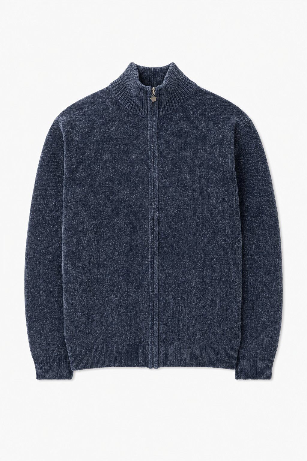 Grossista FIVE EVER - Cardigan con zip e collo alto in maglia morbida