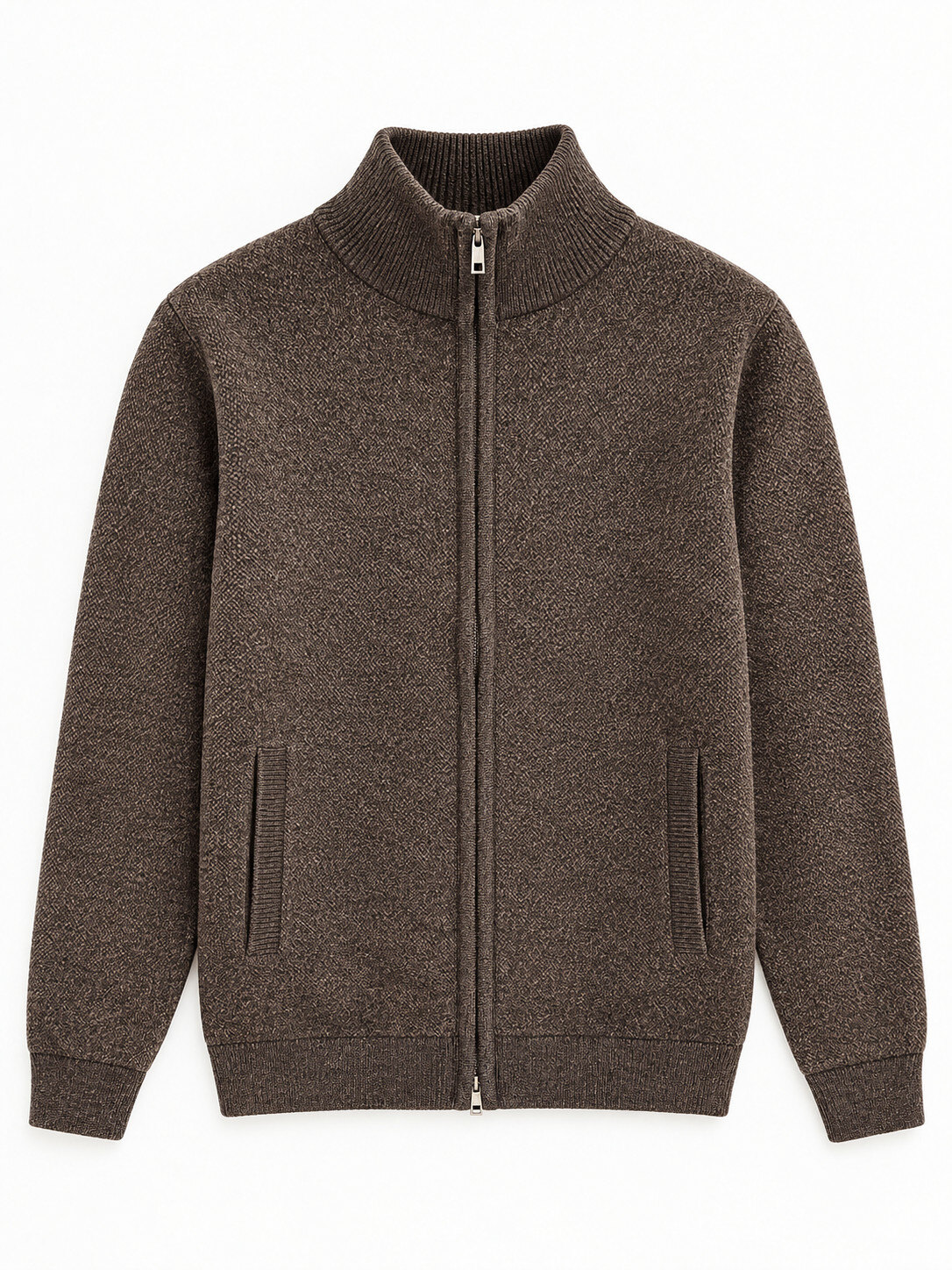 Mayorista FIVE EVER - Cárdigan con cremallera y cuello alto efecto lana - forro polar