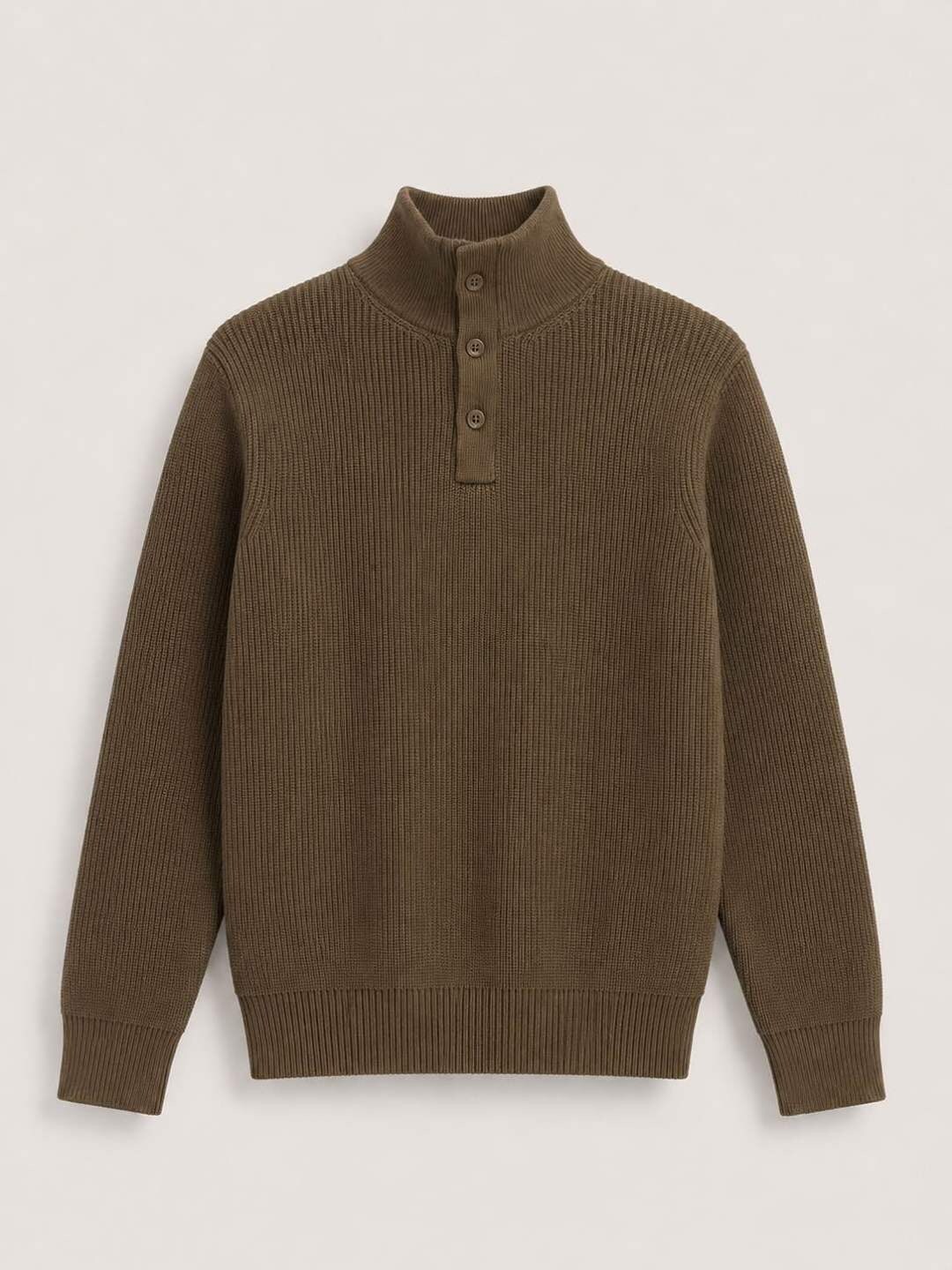 Grossiste FIVE EVER - Pull col montant boutonné