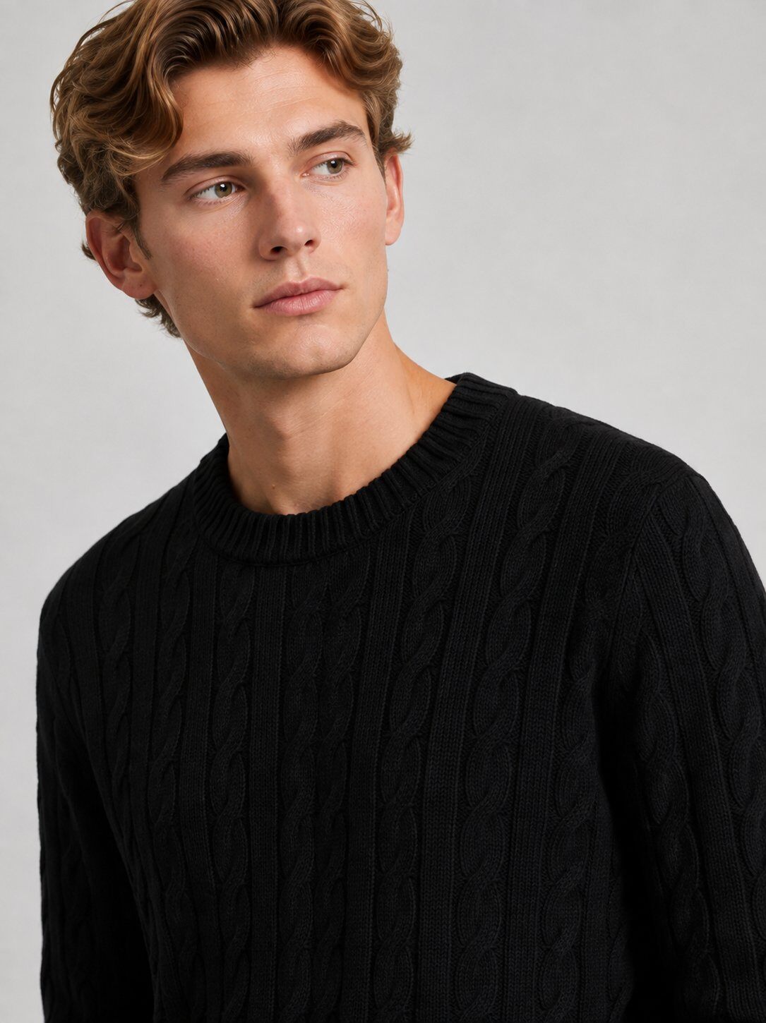 Grossiste FIVE EVER - Pull torsadé col rond – Toucher cachemire