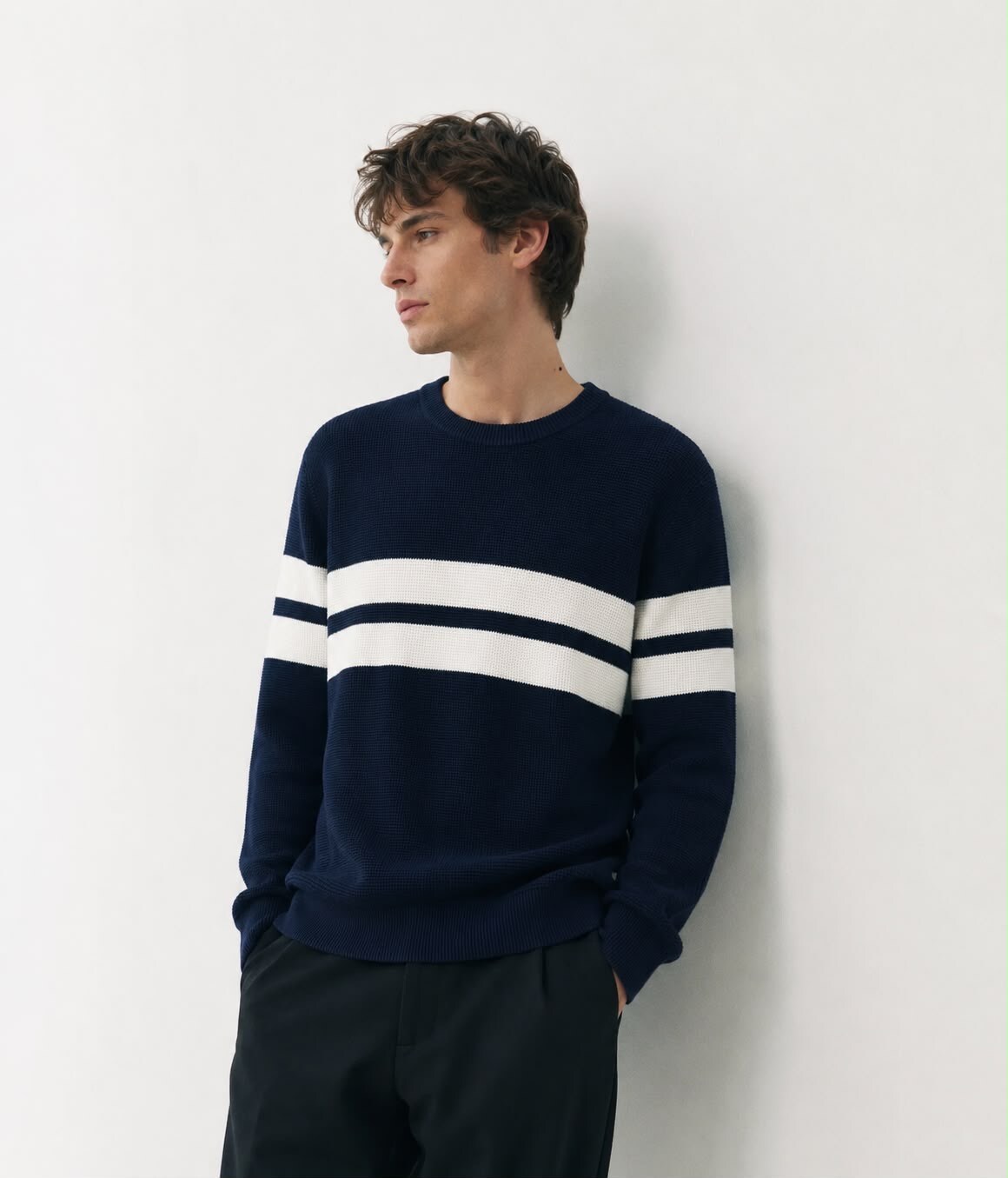 Grossiste FIVE EVER - Pull rayé marin