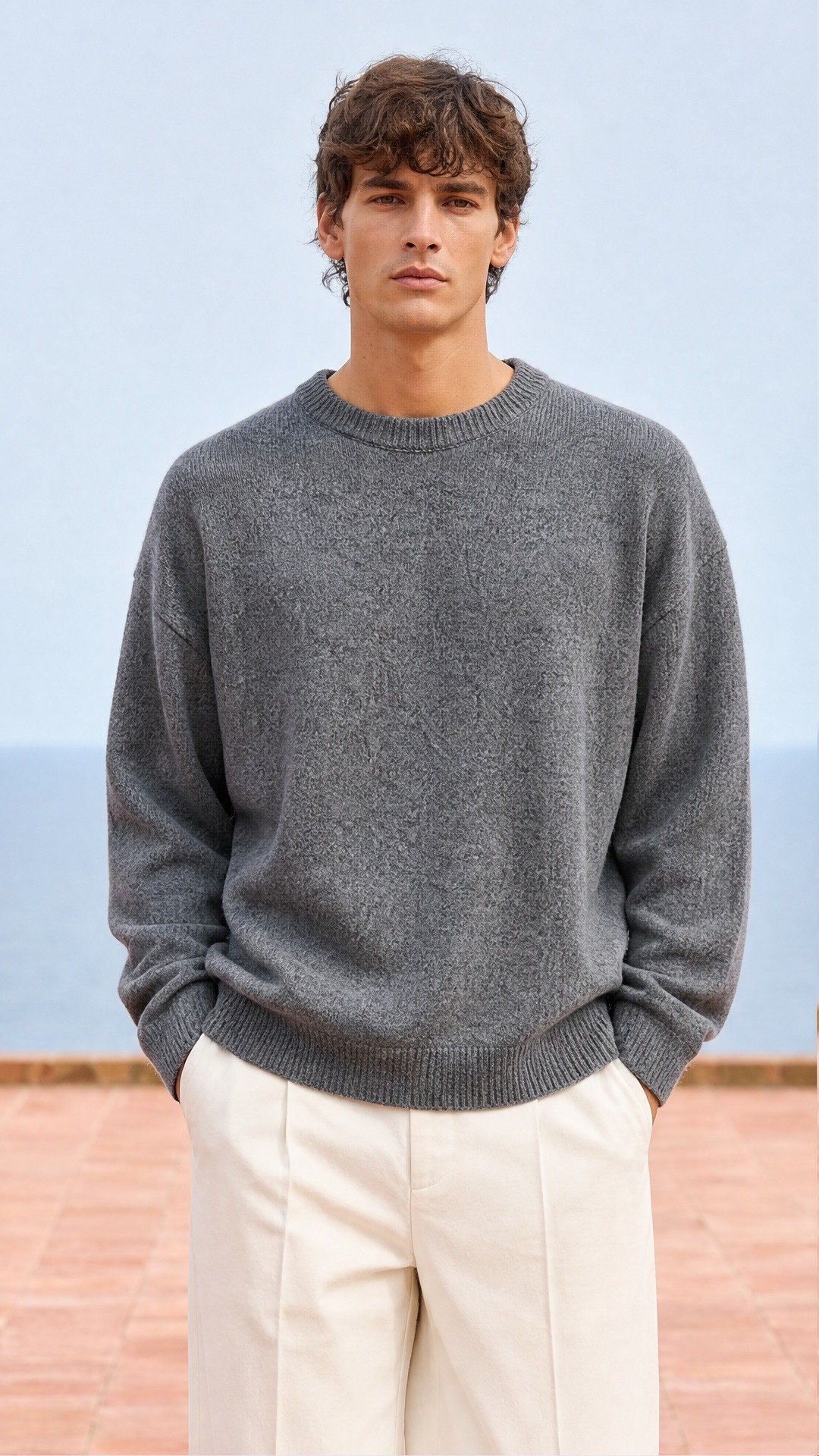 Grossiste FIVE EVER - PULL en Laine col rond