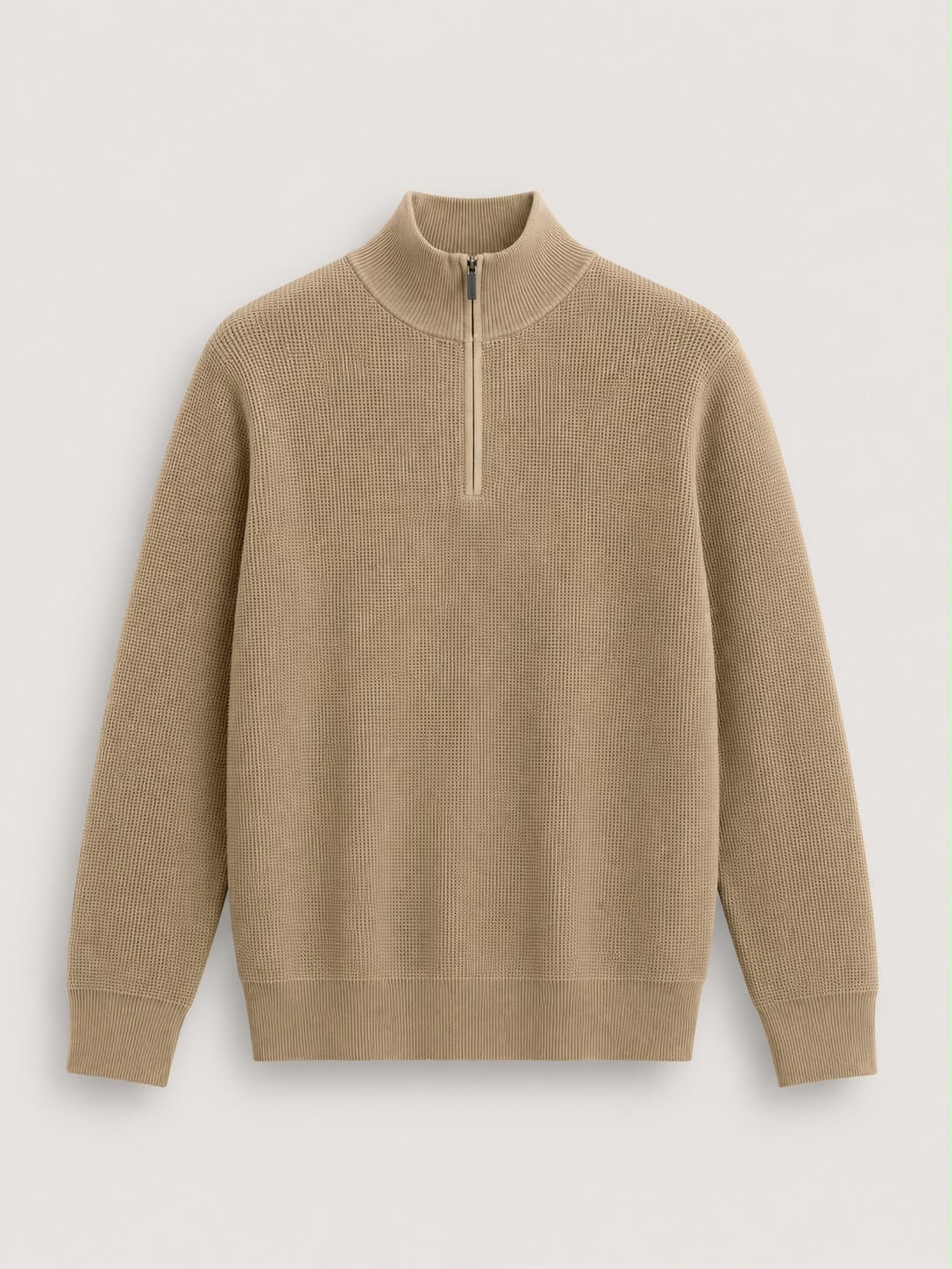 Grossiste FIVE EVER - Pull col montant zippé gaufré